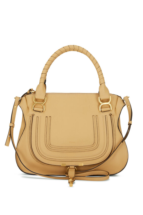 Chloé - Marcie Soft Tan Leather Medium Shoulder Bag