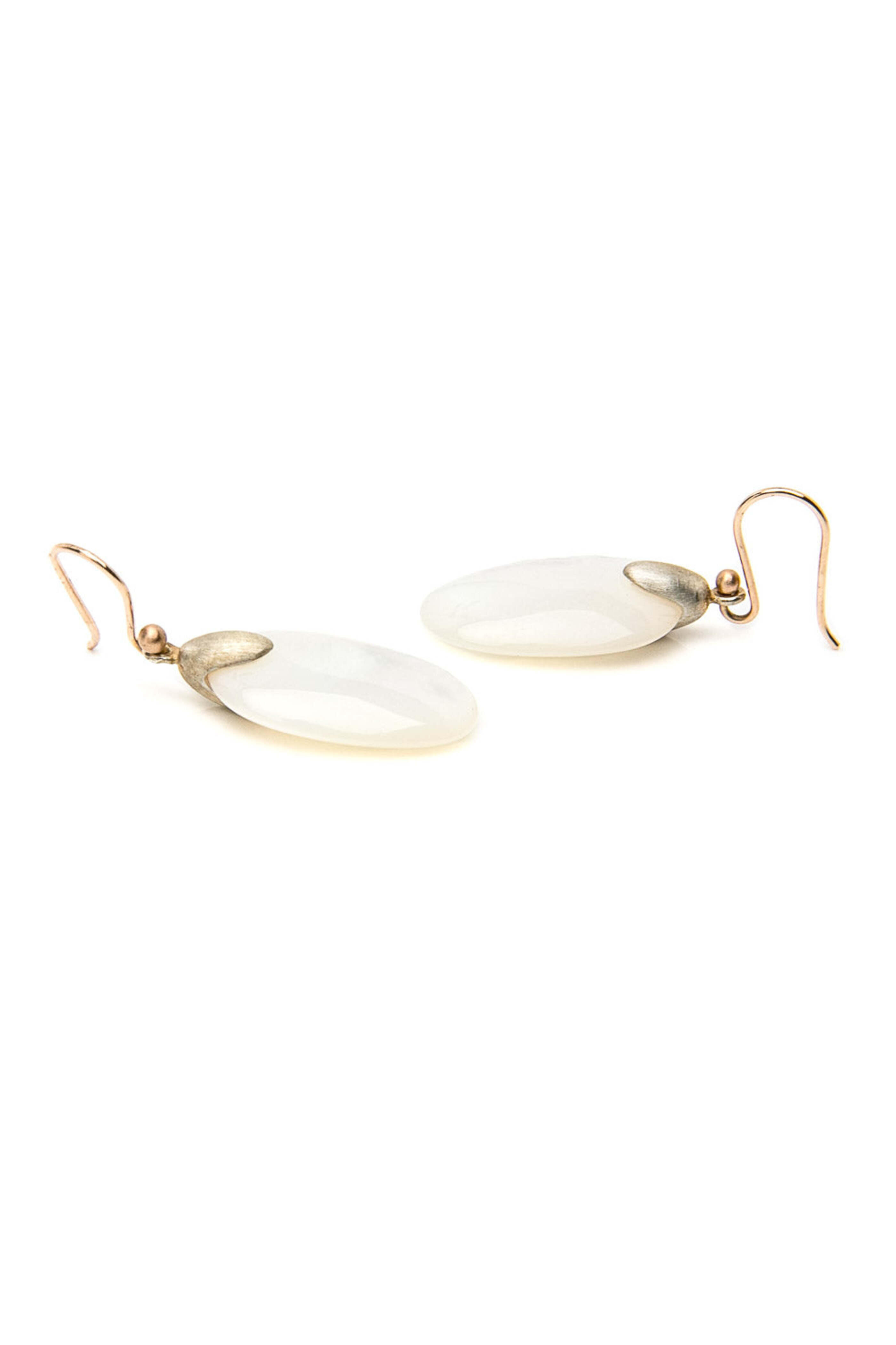 Ted Muehling - Gold Top Mother of Pearl Small Chip Earrings