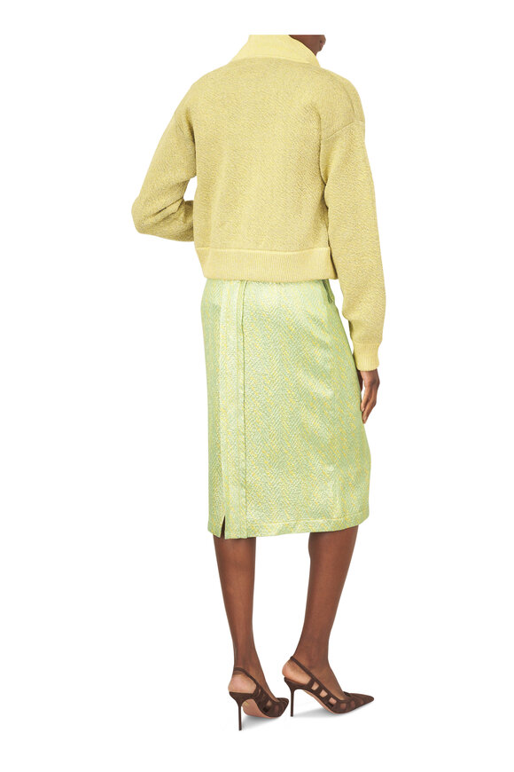 Marni Kiwi Textured Jacquard Midi Skirt - view 4