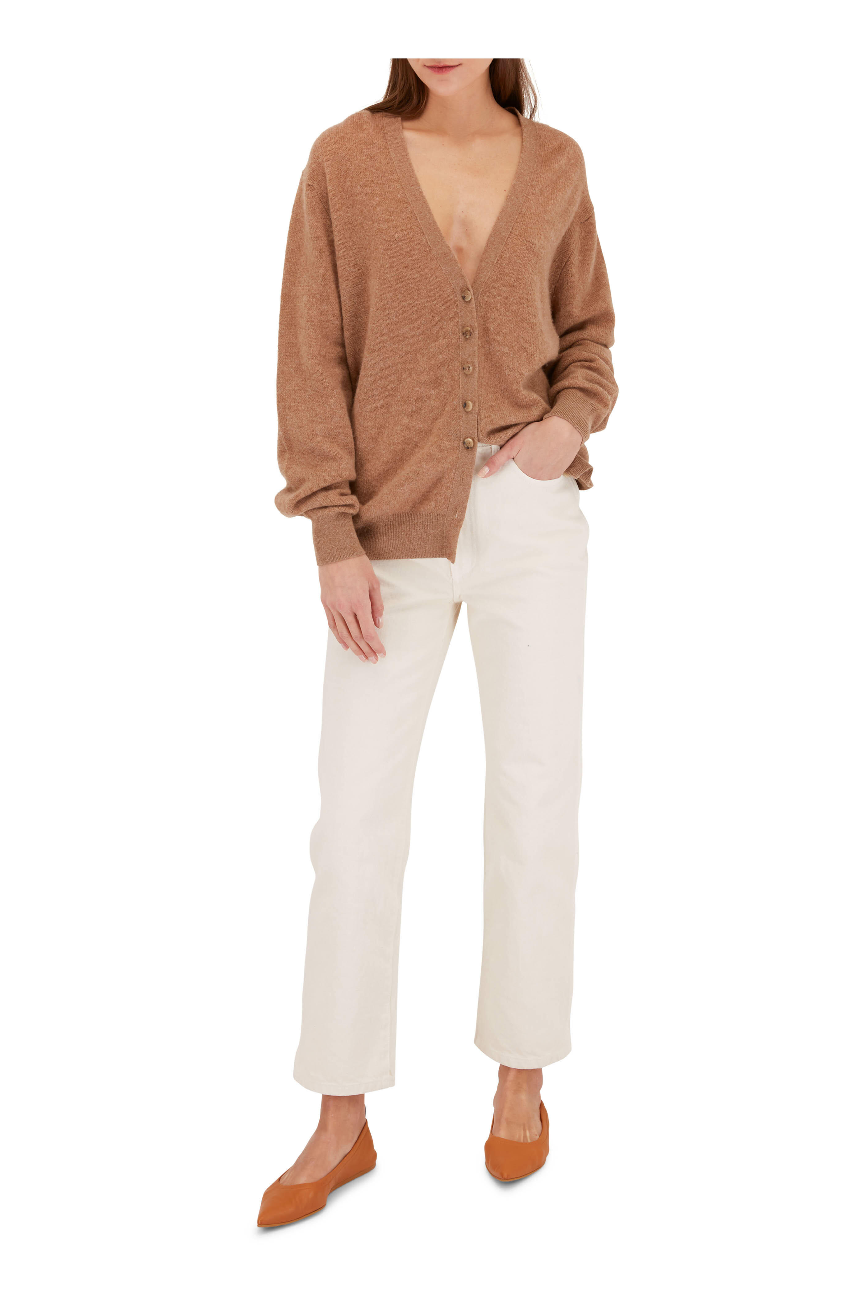 Gianvito Rossi - Alina Sienna Nappa Leather Pointed Ballet Flat