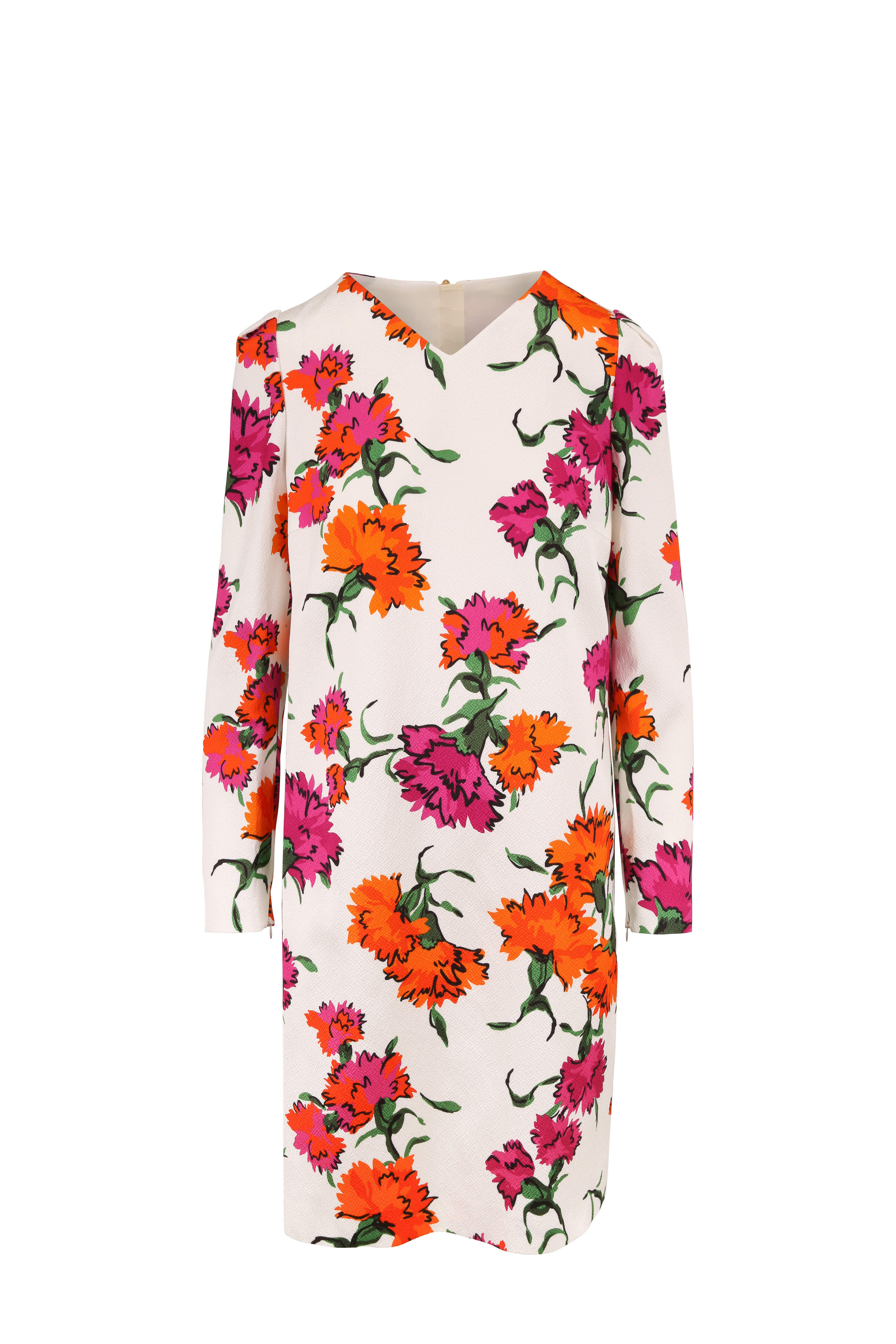 Escada - Dleah Fantasy Floral Print Long Sleeve Dress