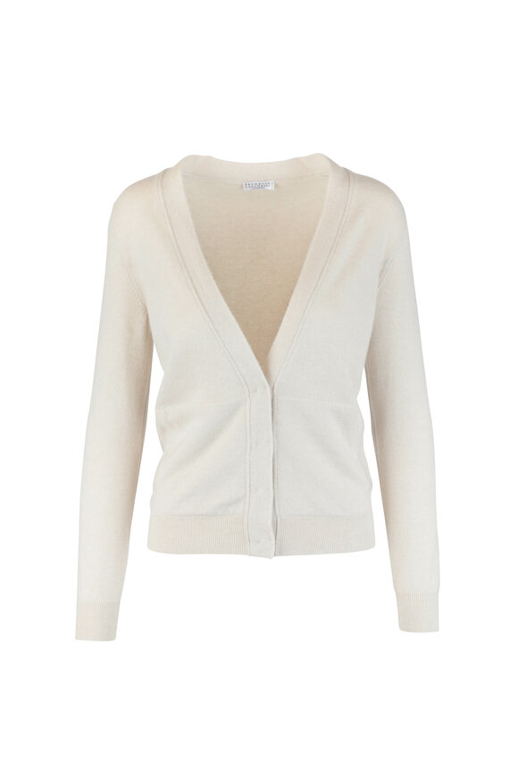 Brunello Cucinelli - Sand Cashmere Cardigan