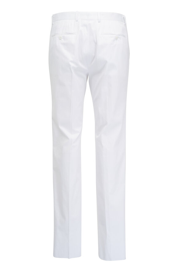 Atelier Munro - White Cotton Dress Pant 