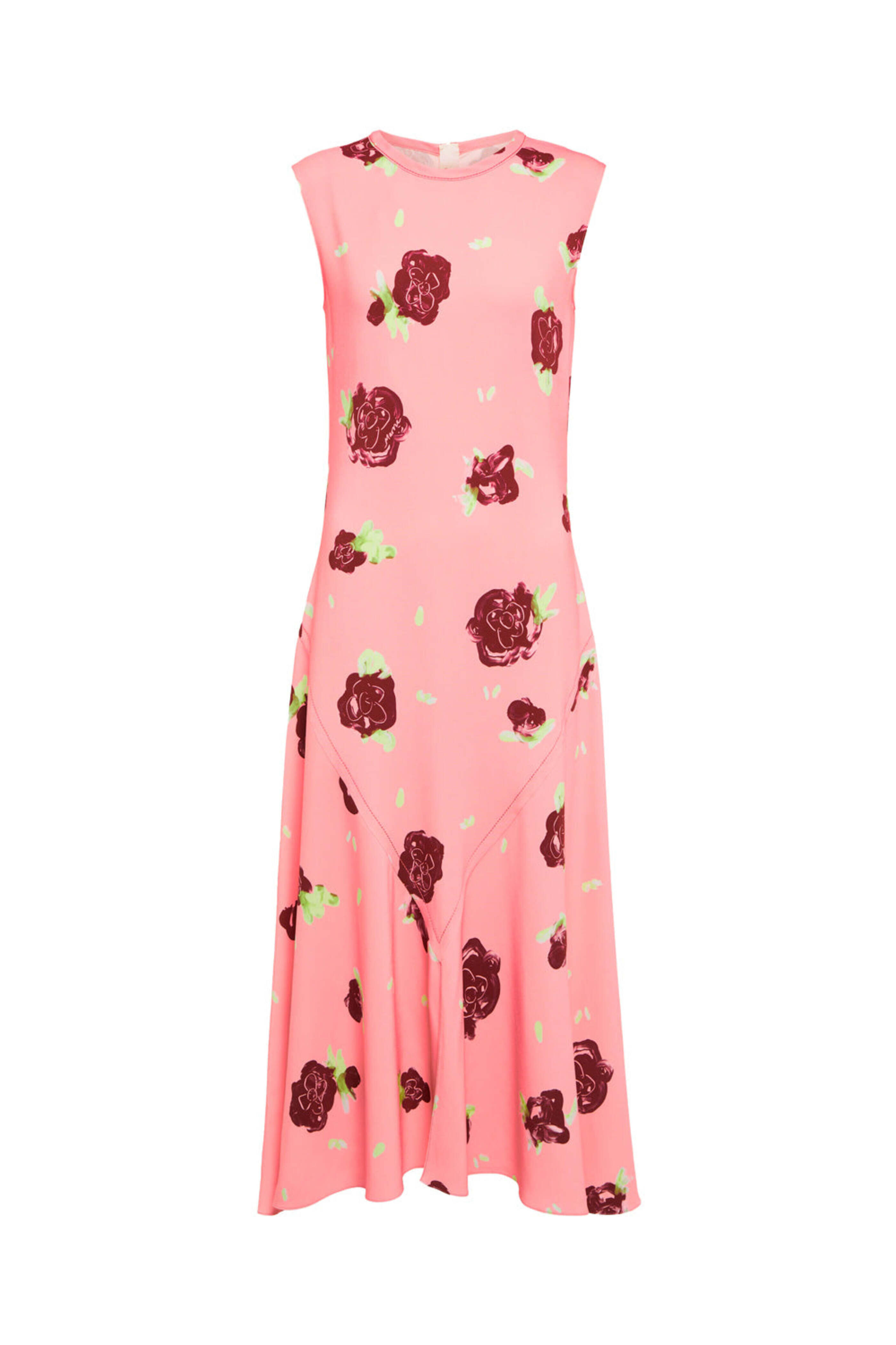 strapless open back dress Flowy Summer Pink Watercolor Maxi Dress – Shop the Mint main image 1