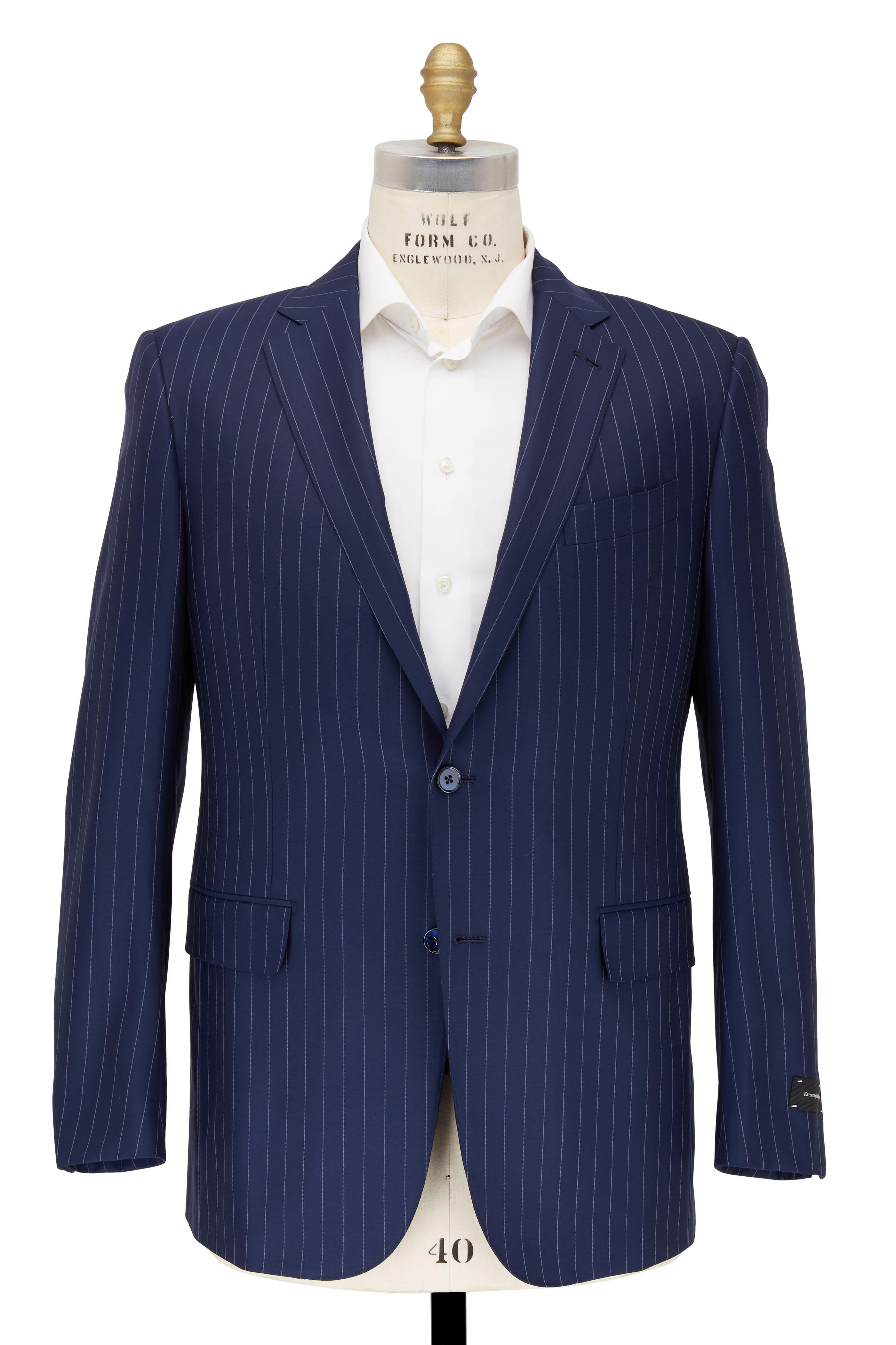 Zegna brushed wool suit set - Blue