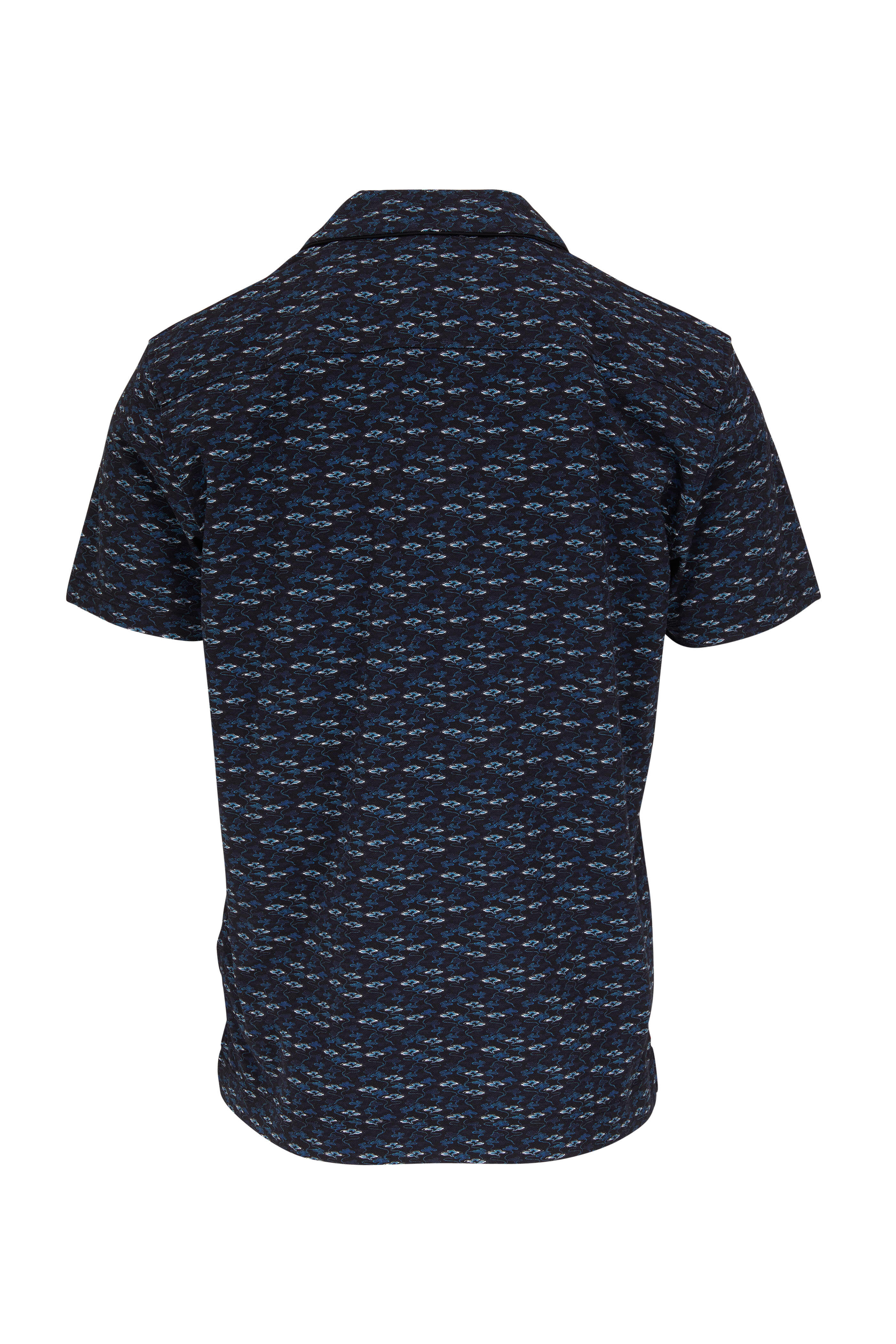 Orlebar Brown - Donald Torus Black & Aquamarine Printed Polo
