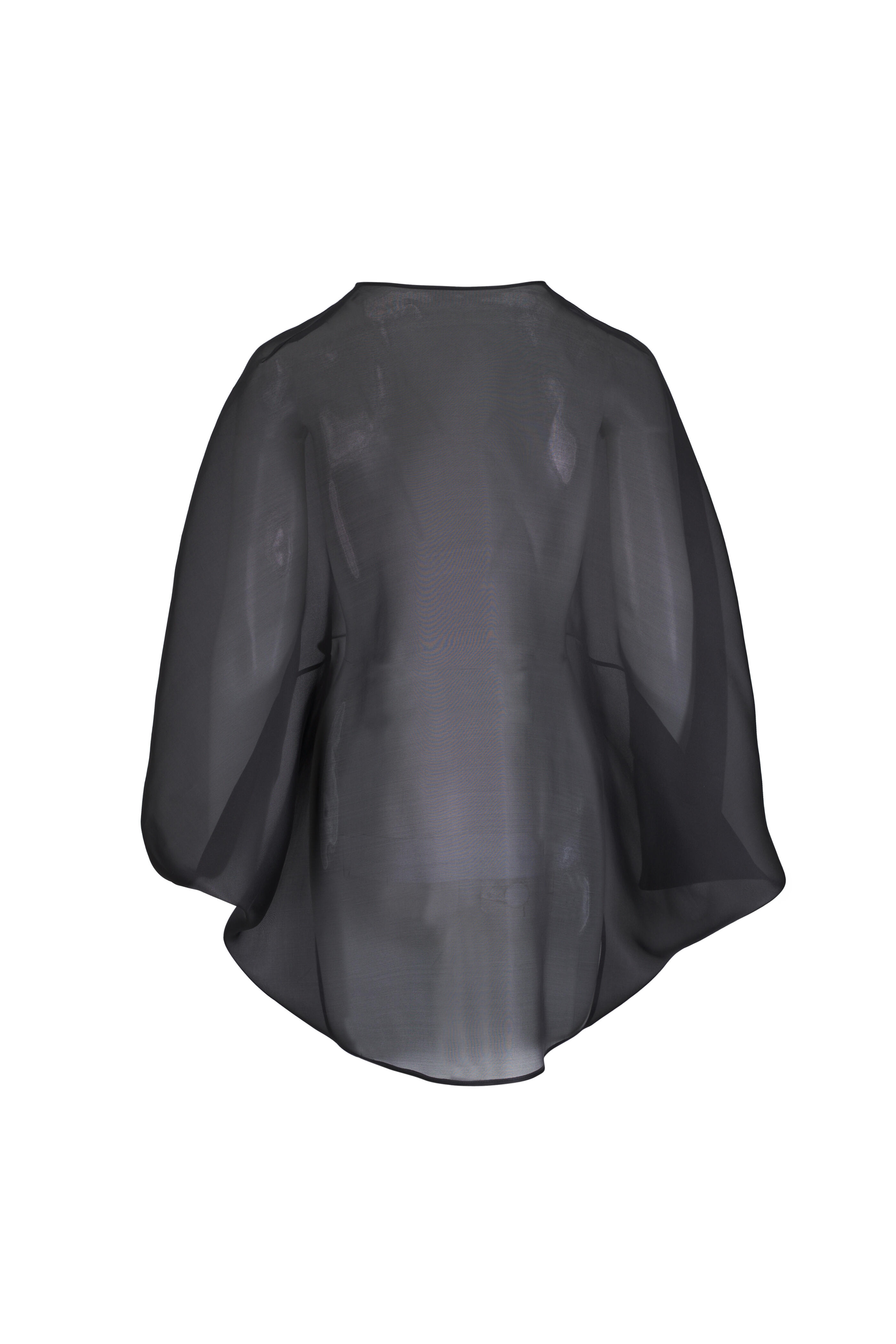 Peter Cohen - Spanish Black Ball Cape Organza Blouse