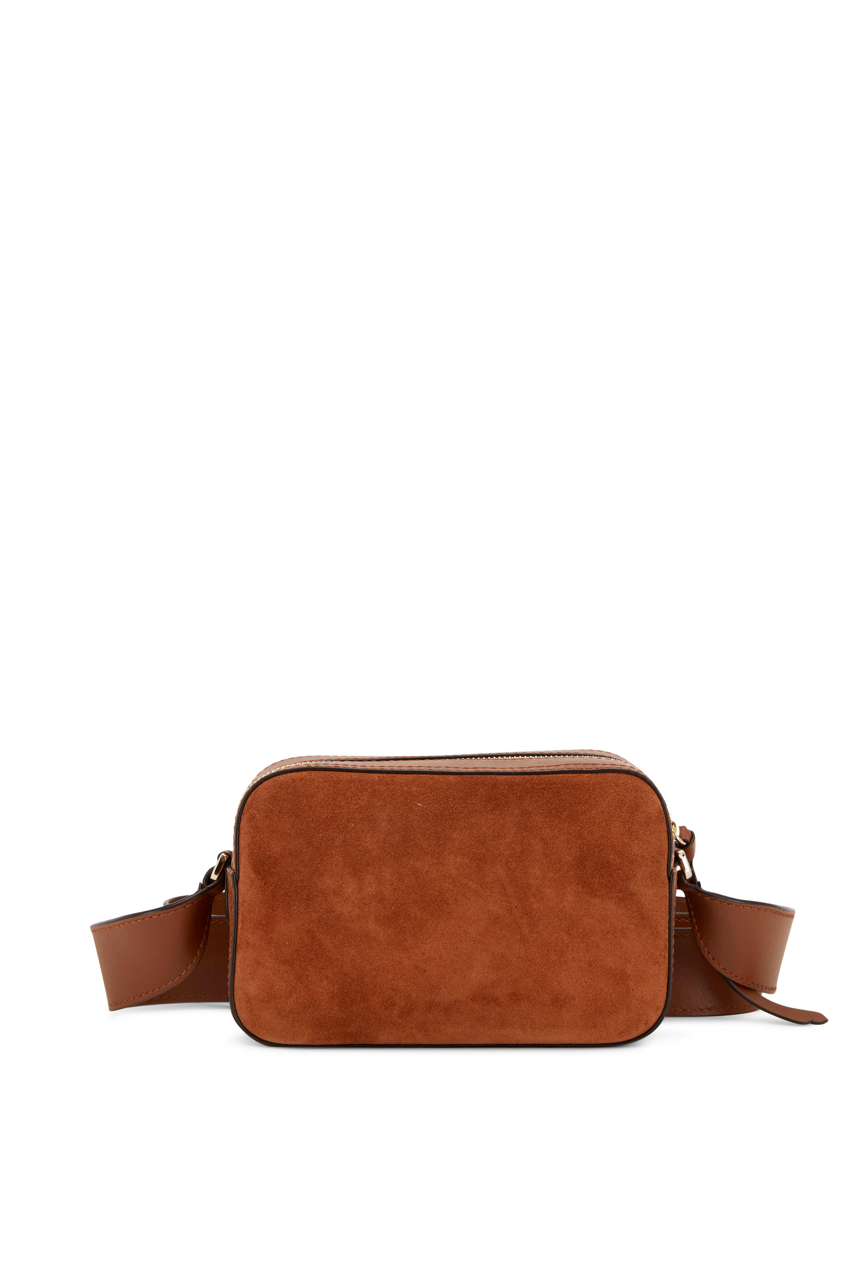 Jimmy Choo - Pegasi Dark Tan Suede Camera Bag