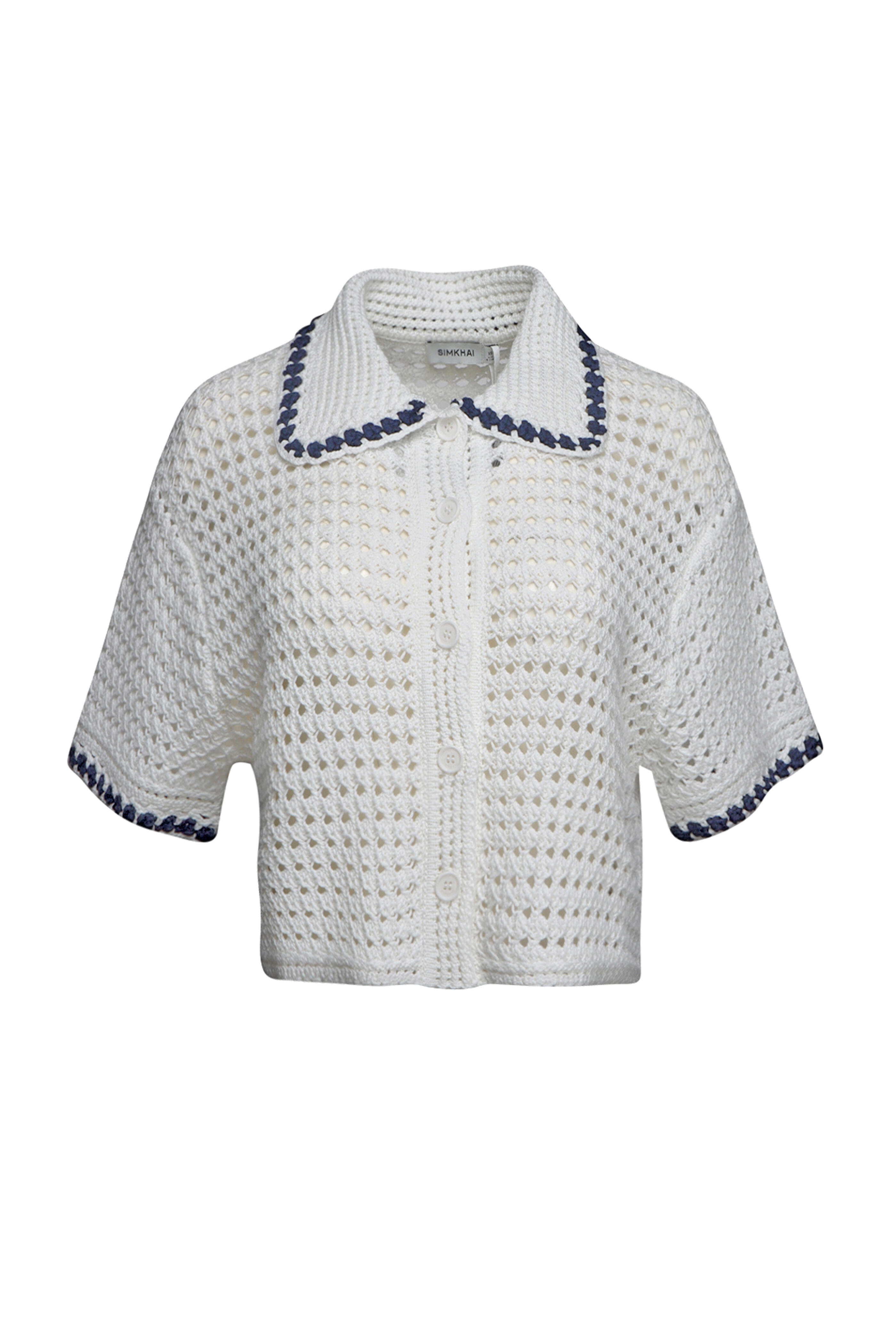 Simkhai - Shiloh Ivory Knit Camp Shirt