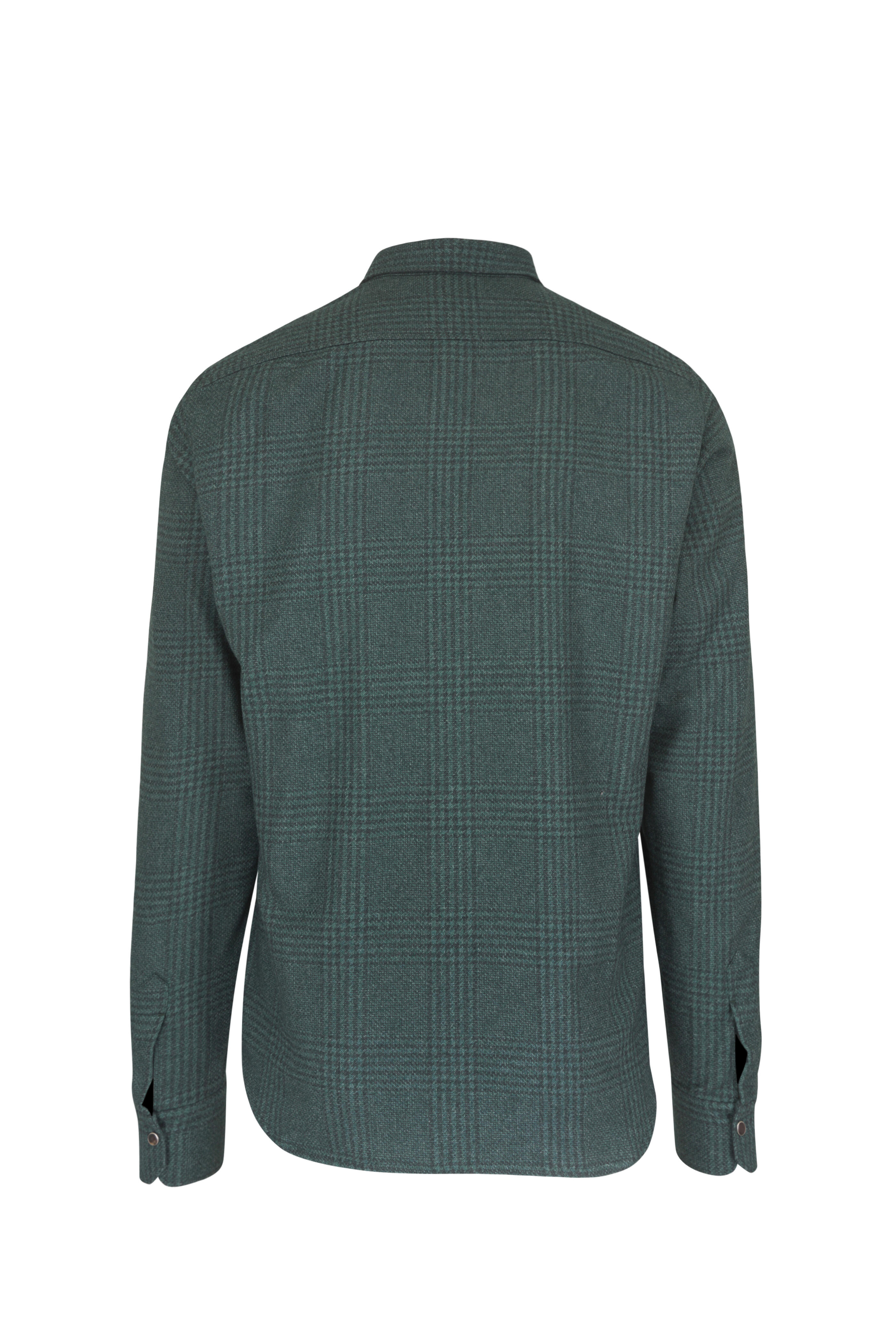 Kiton - Kelly Green Glen Plaid Overshirt - view 3