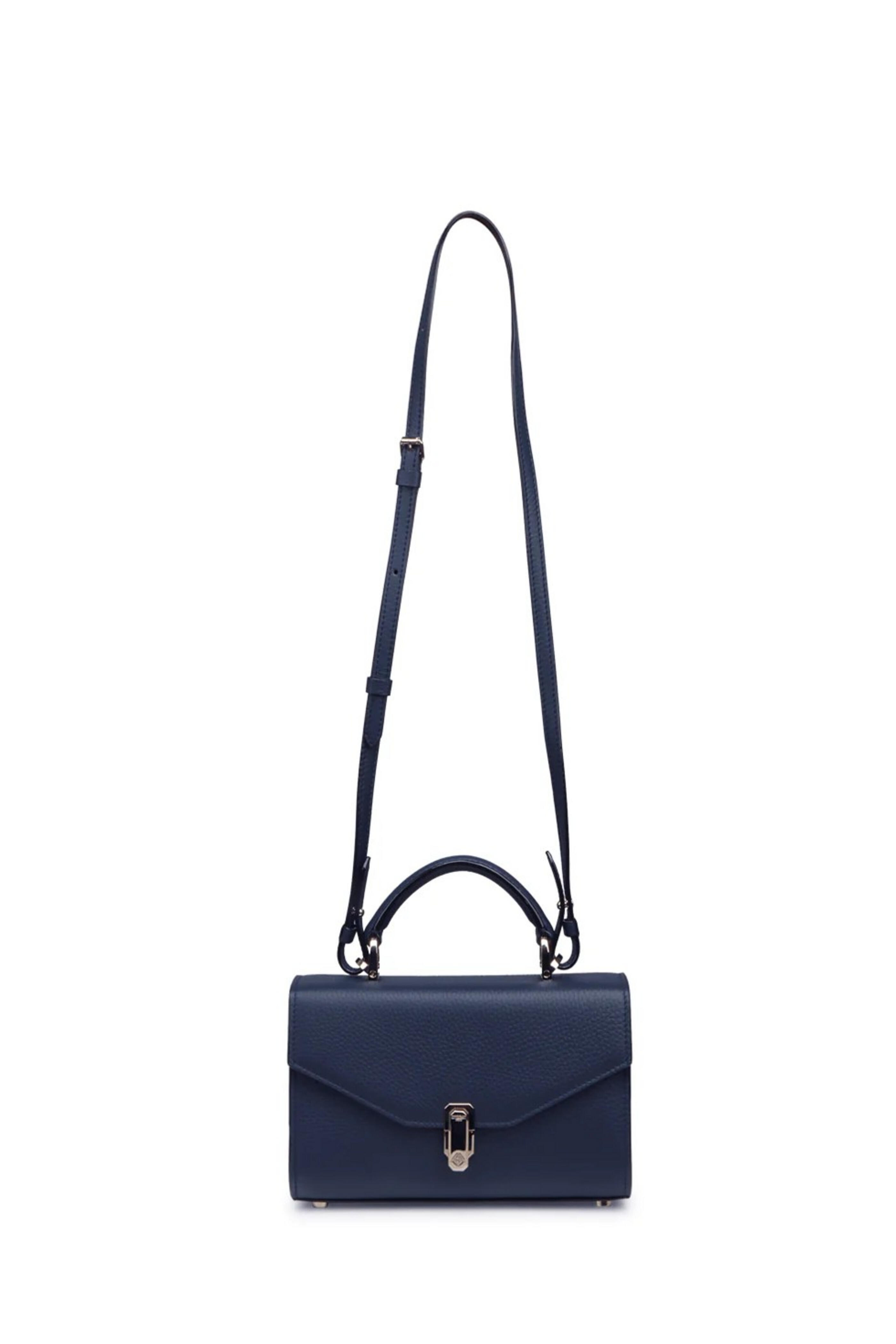Moreau Paris - Small Ana Top Handle Bag in Navy