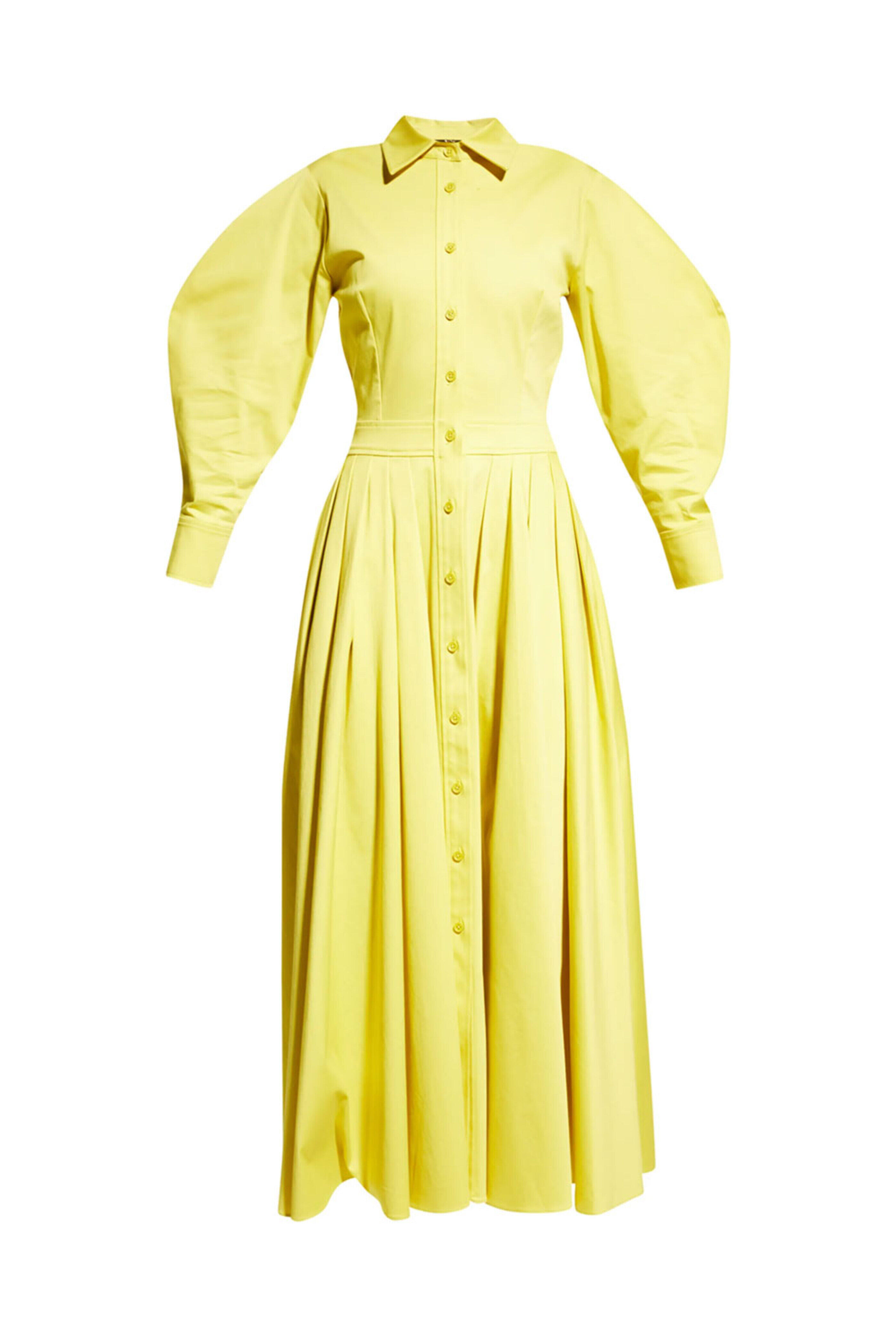 Alexis - Yellow Nicolla Long Shirt Dress