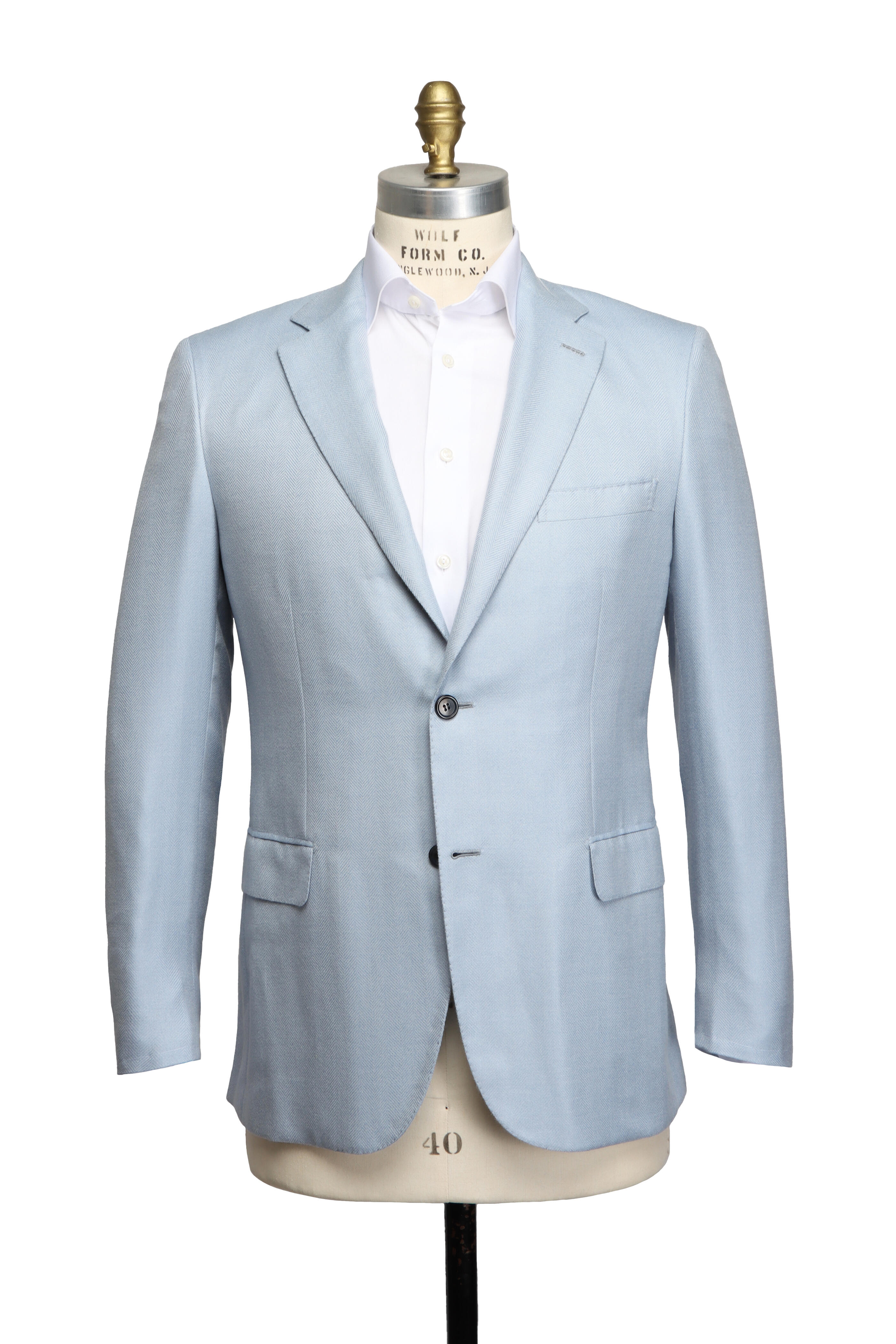 Brioni - Light Blue Herringbone Sportcoat