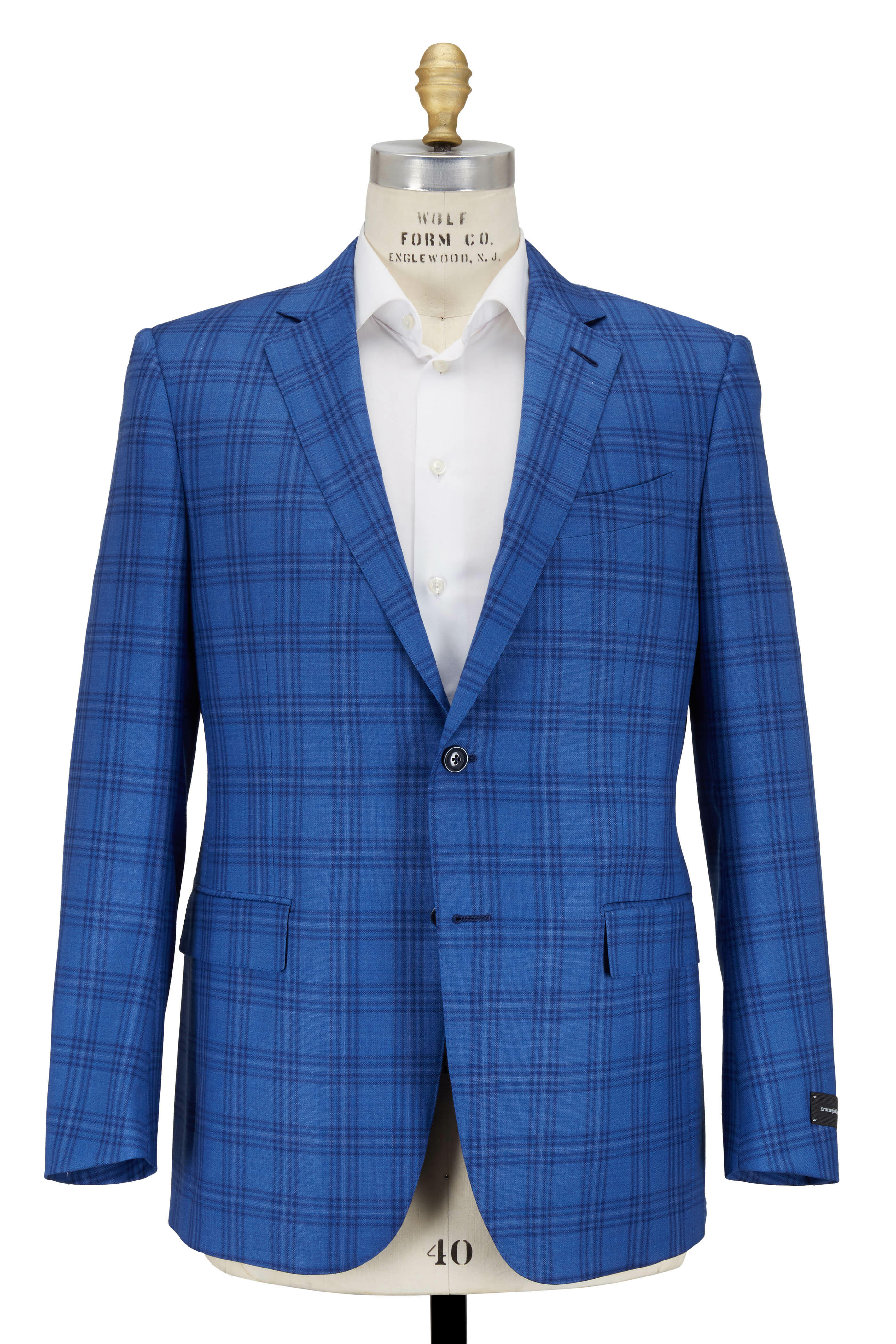 Zegna - Blue Tonal Plaid Wool Sportcoat