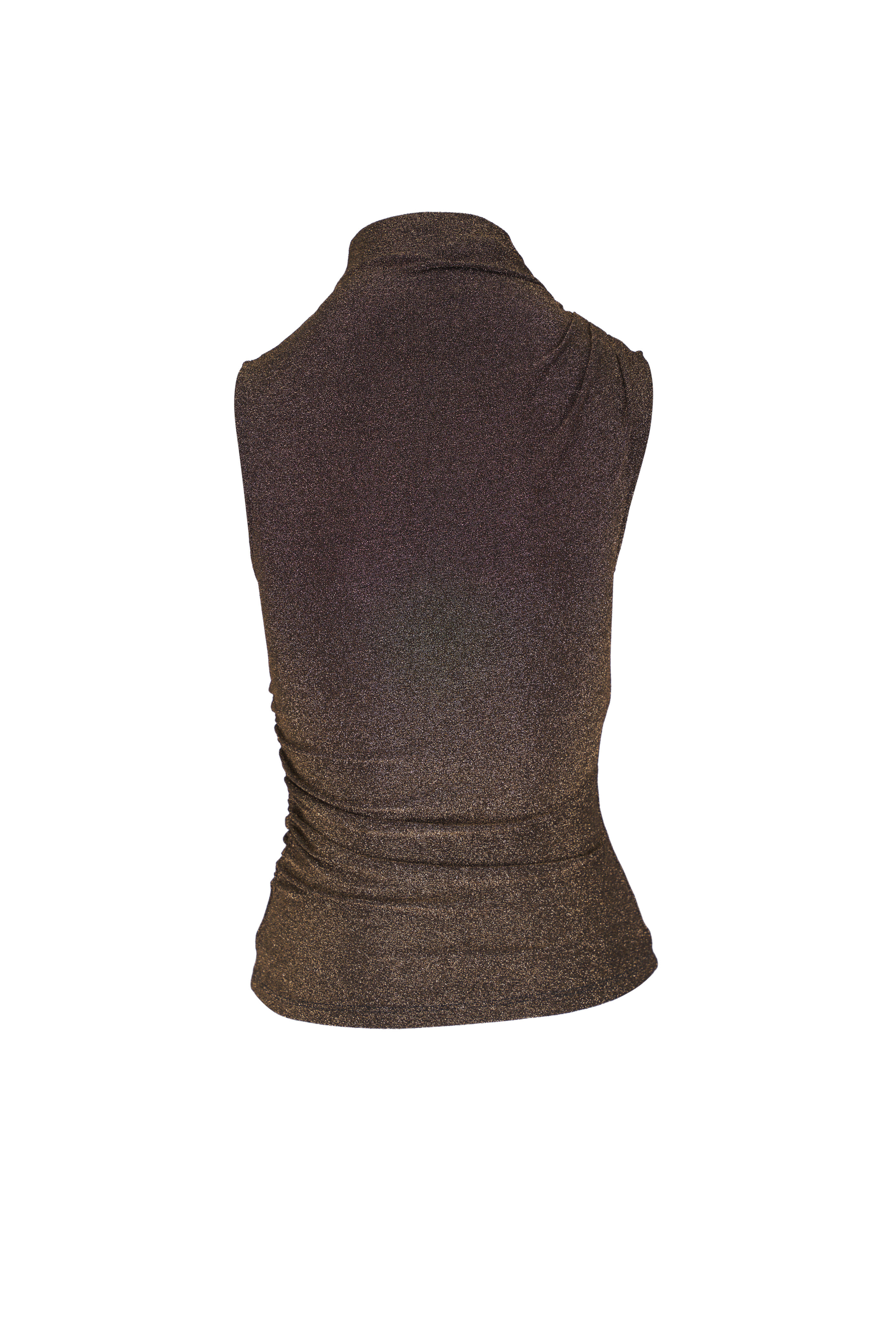Veronica Beard - Mylie Gold Metallic Mock Neck Tank