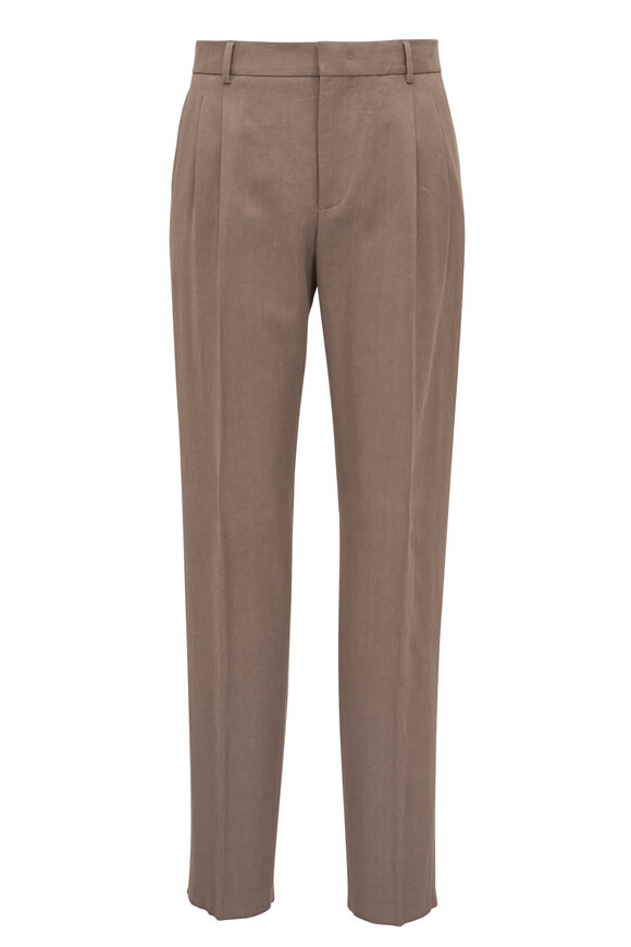 Loro Piana Gray City Twisted Linen Dress Pant - view 1