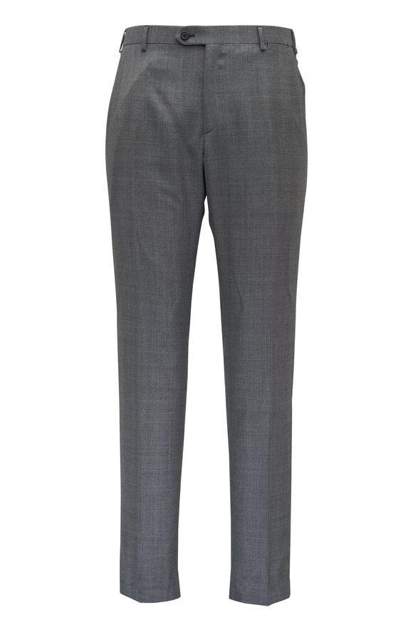 Brioni - Gray Tonal Check Wool & Silk Suit