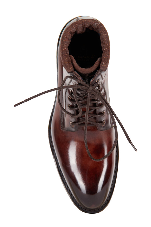 Di Bianco Torino Medium Brown Leather Lace Up Boot - view 3