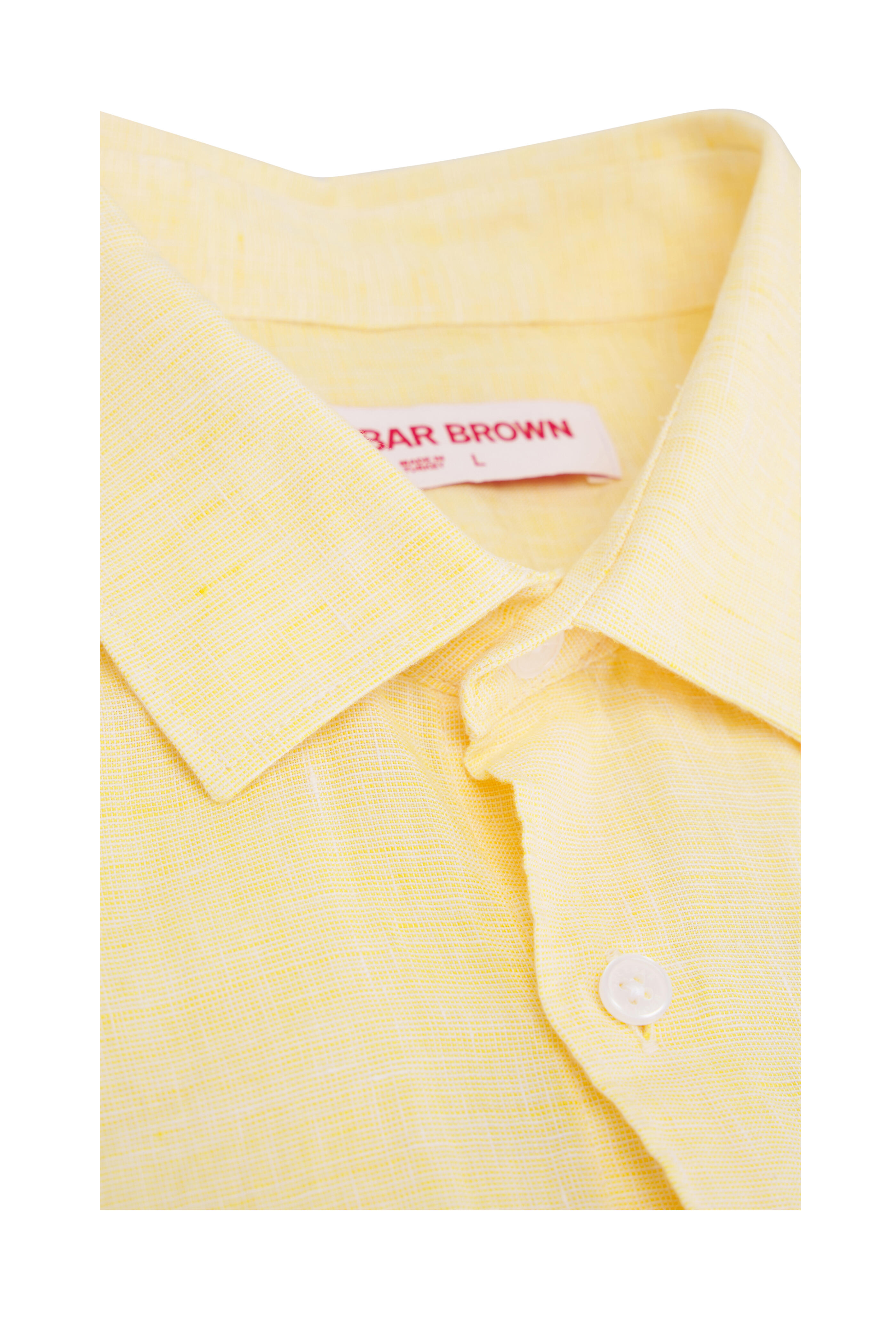 Orlebar Brown - Giles Toucan Yellow Linen Sport Shirt