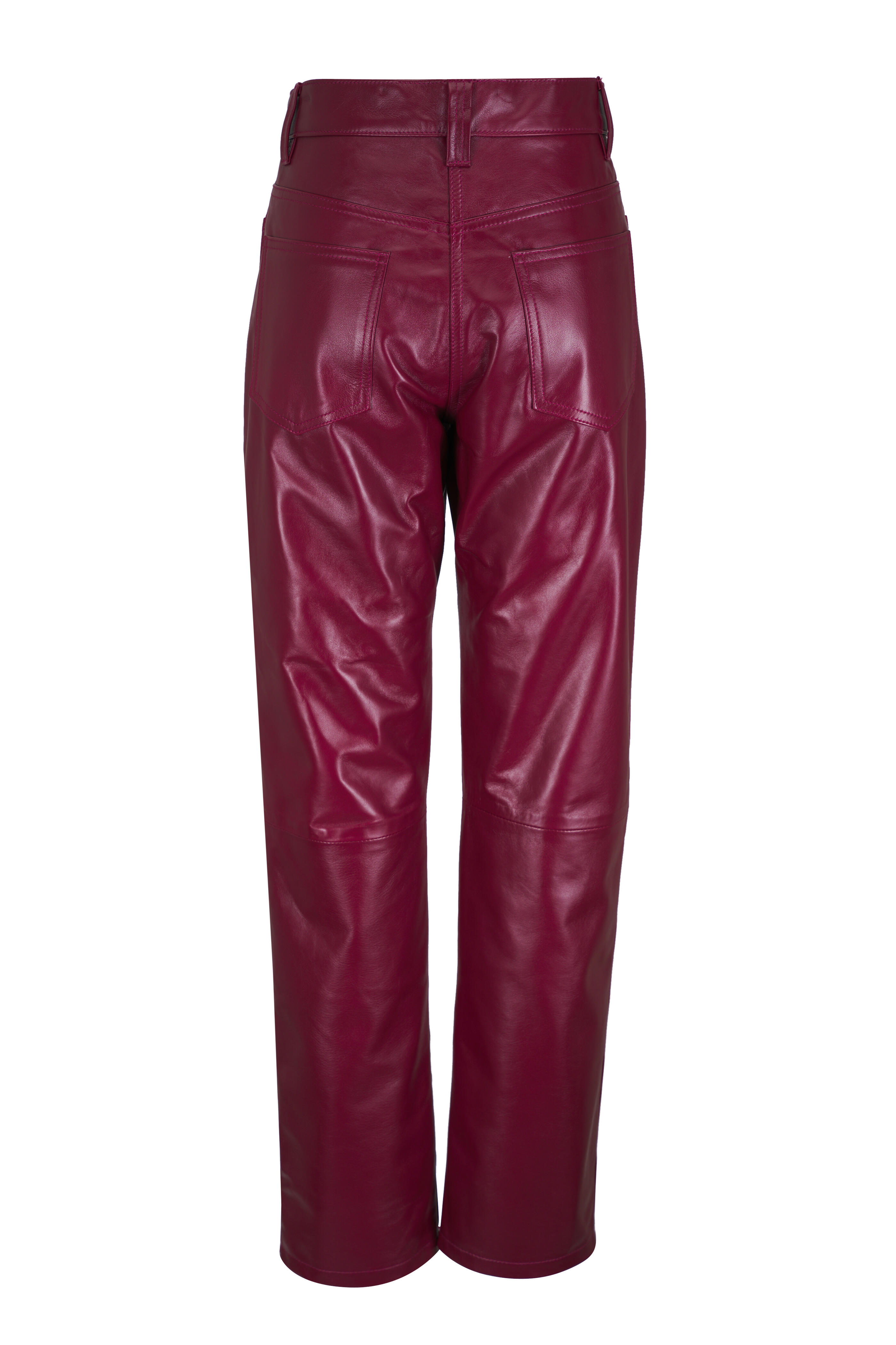 Khaite - Callum Garnet Leather Pant
