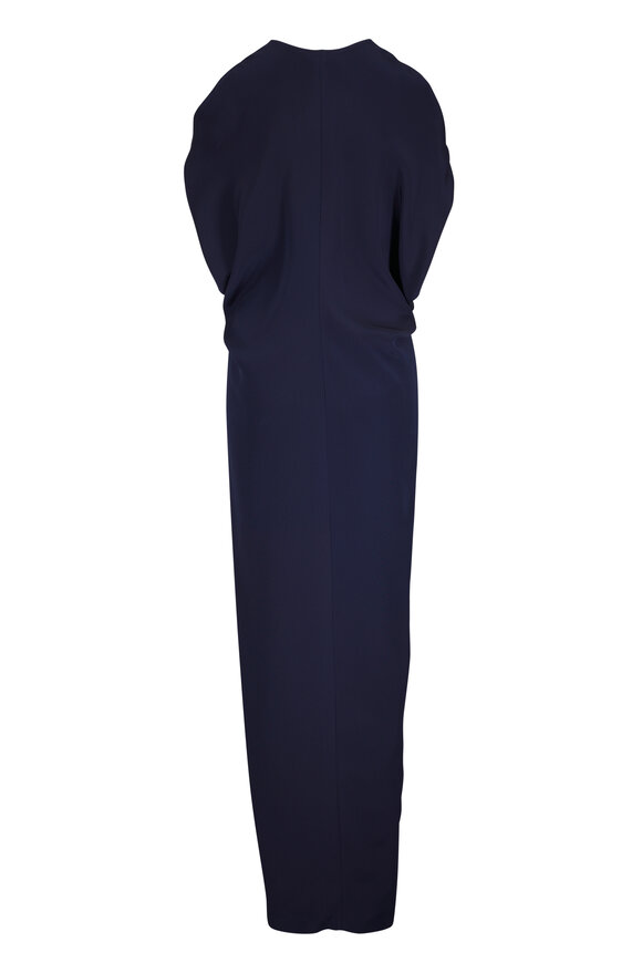 Zero + Maria Cornejo Long Miu Navy Silk Crepe Maxi Dress - view 3