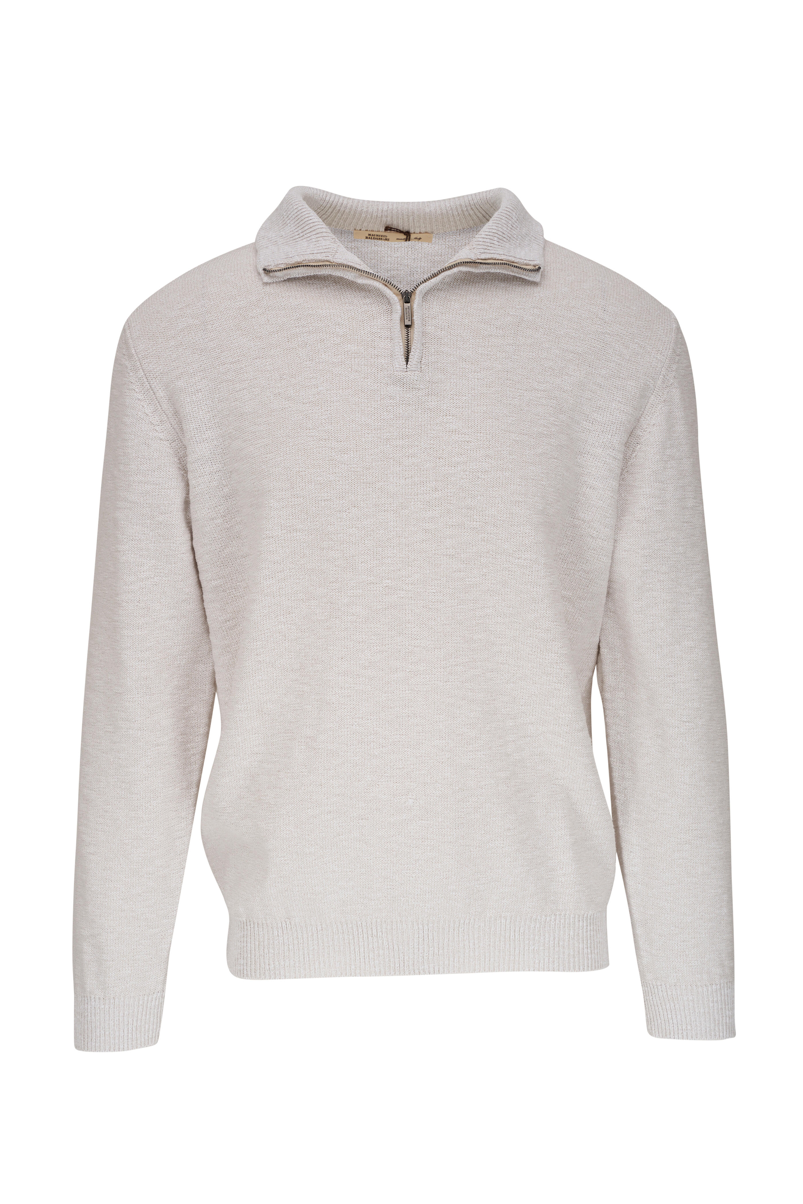 Maurizio Baldassari - Oat Quarter Zip Pullover | Mitchell Stores