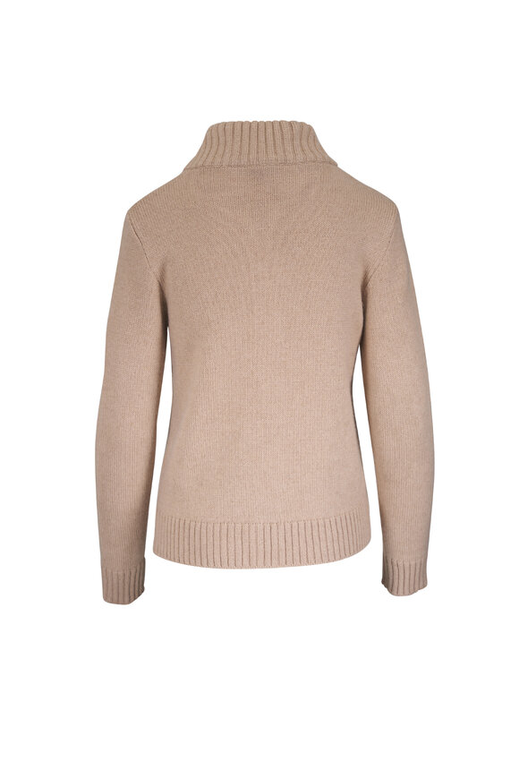 Kiton Ochre Suede Trim Bomber Sweater - view 4