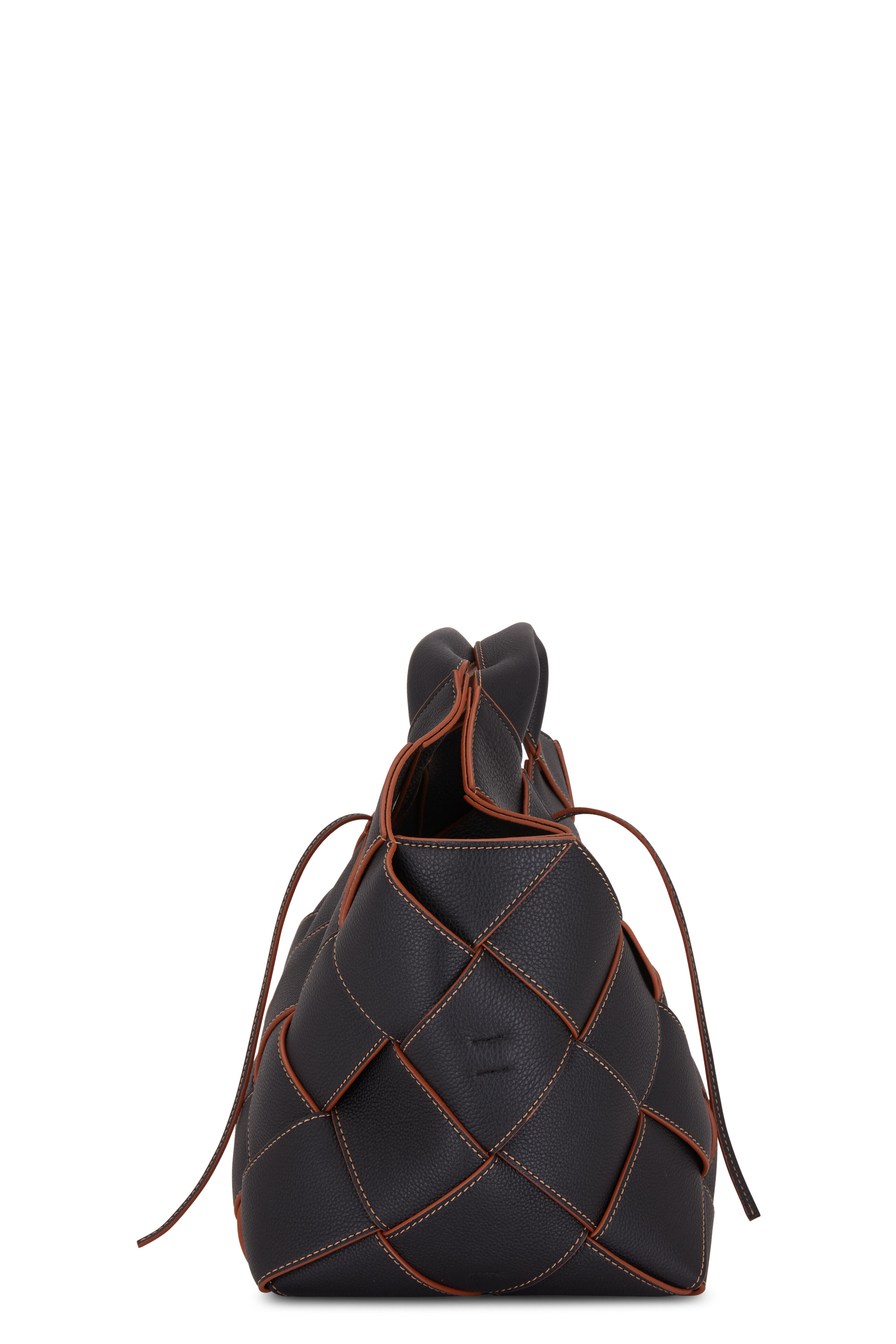 Loewe Medium Leather-Trimmed Woven Basket Bag - ShopStyle