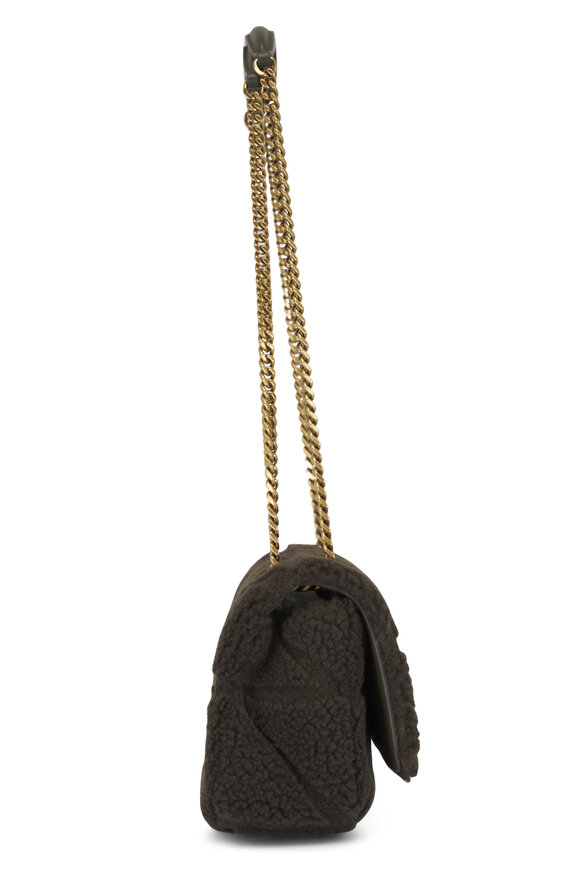 Saint Laurent - Small Jamie Lichen Shearling Chain Bag