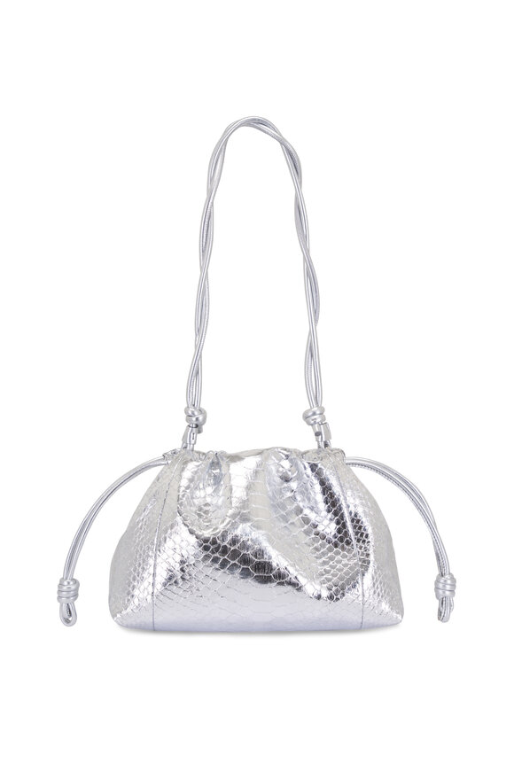 Loewe Flamenco Metallic Leather Drawstring Pouch - view 8
