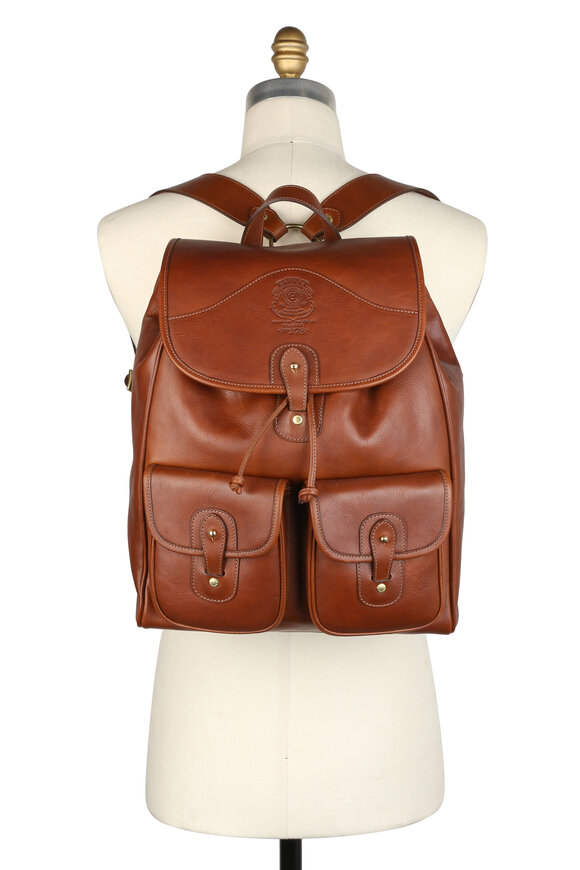 Ghurka Blazer Vintage Chestnut Leather Backpack  - view 6