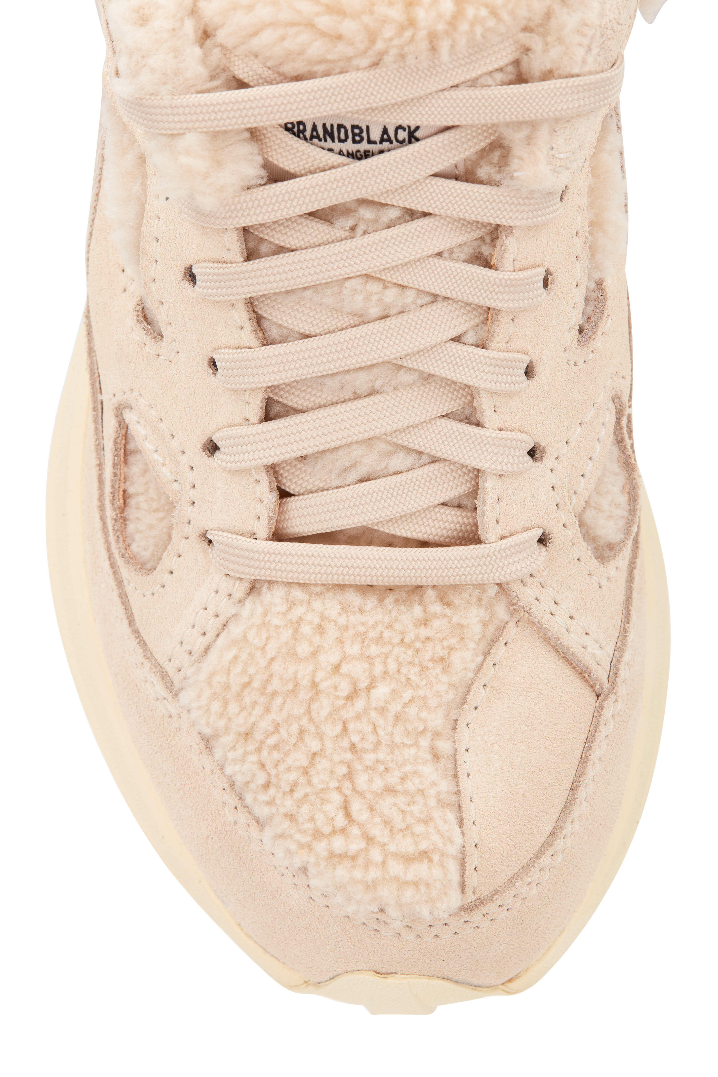Brandblack - Aura 13 Cream Faux Shearling Running Sneaker