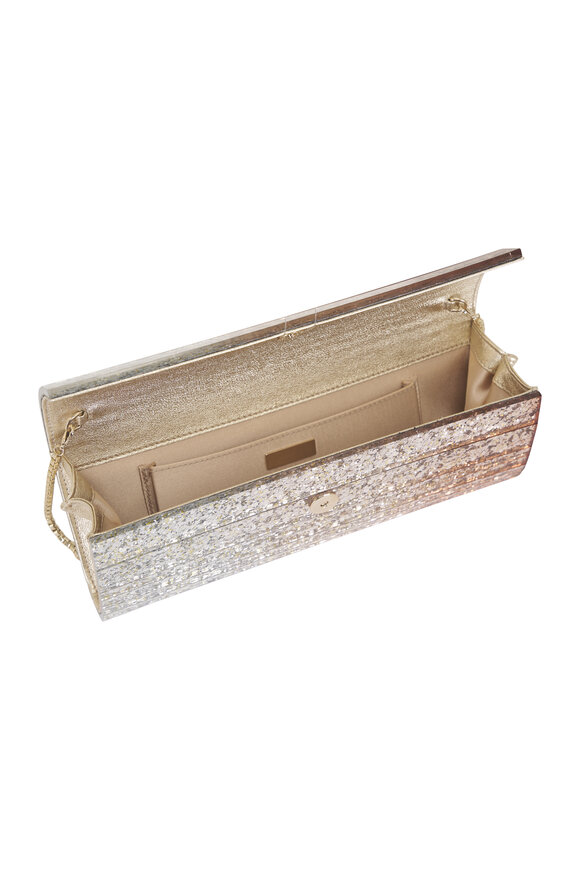 Jimmy Choo Sweetie Silver & Rose Gold Glitter Clutch - view 5
