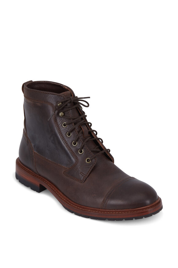 Trask - Lowell Dark Brown Italian Steer Lace-Up Boot 