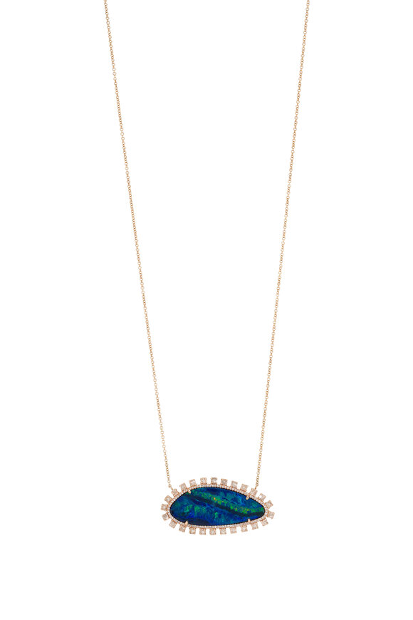 Kai Linz Tide Opal & Diamond Pendant Necklace