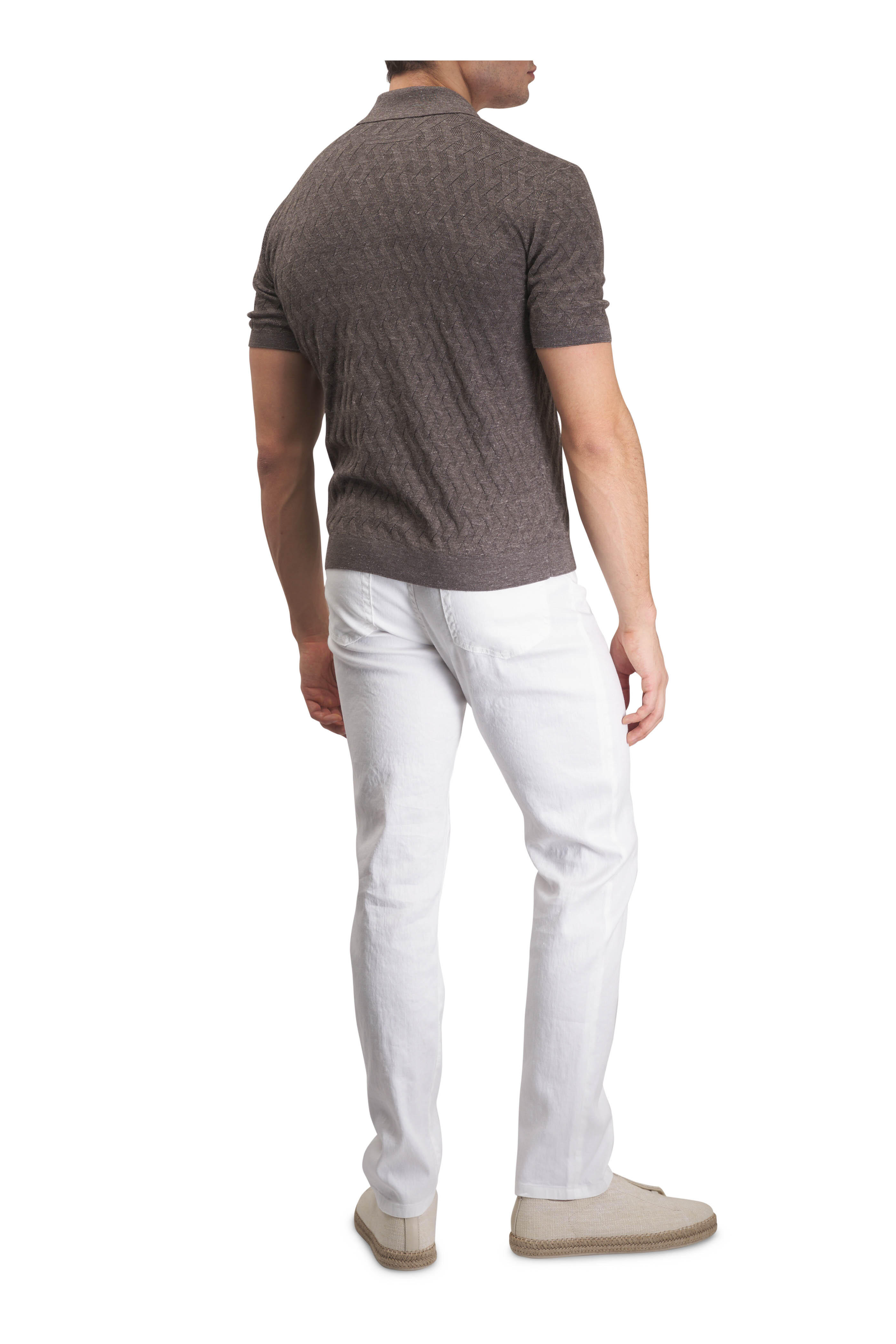Zegna - Roccia White Stretch Linen & Cotton Pant