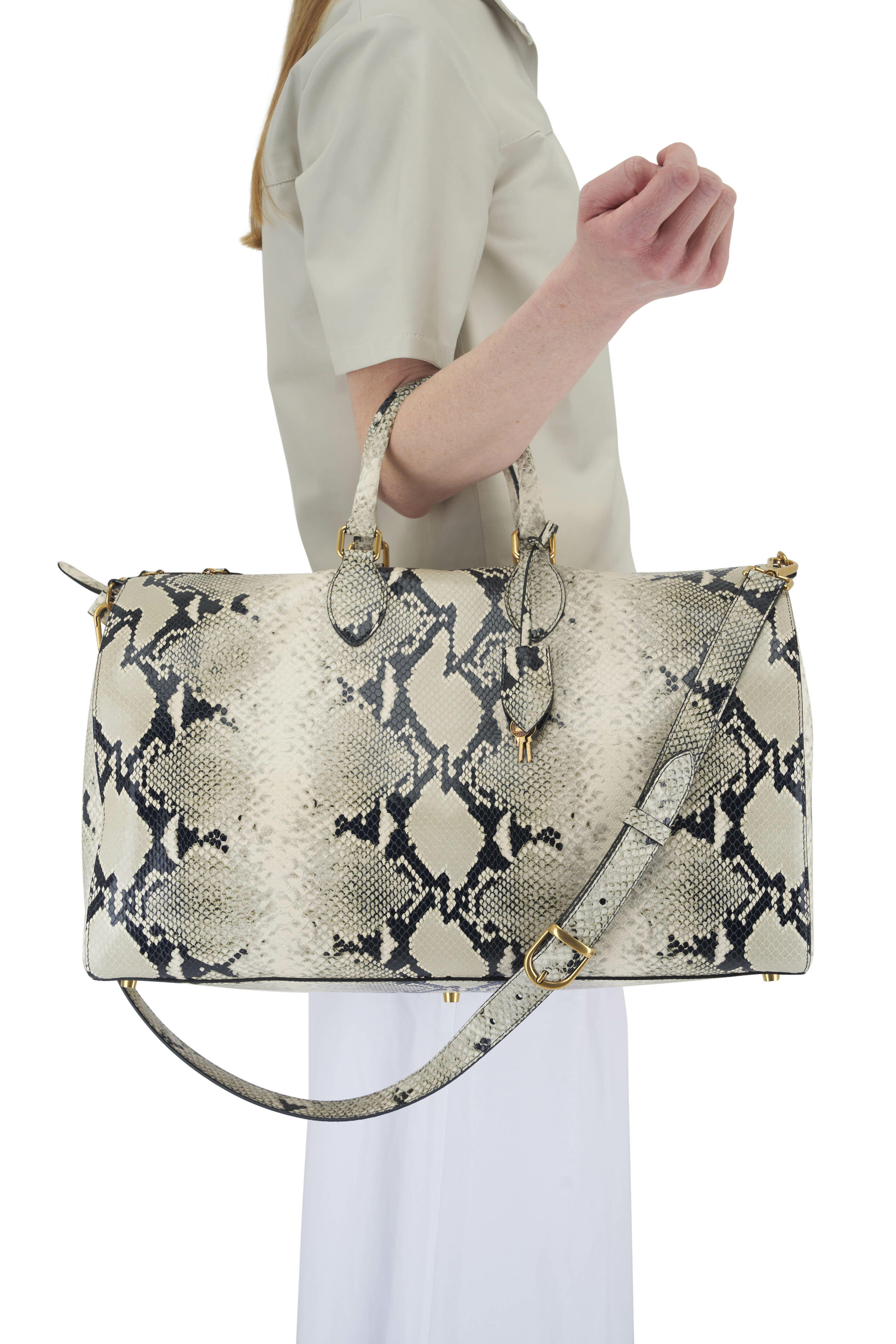 Khaite - Pierre Weekender Embossed Leather Bag | Mitchell Stores