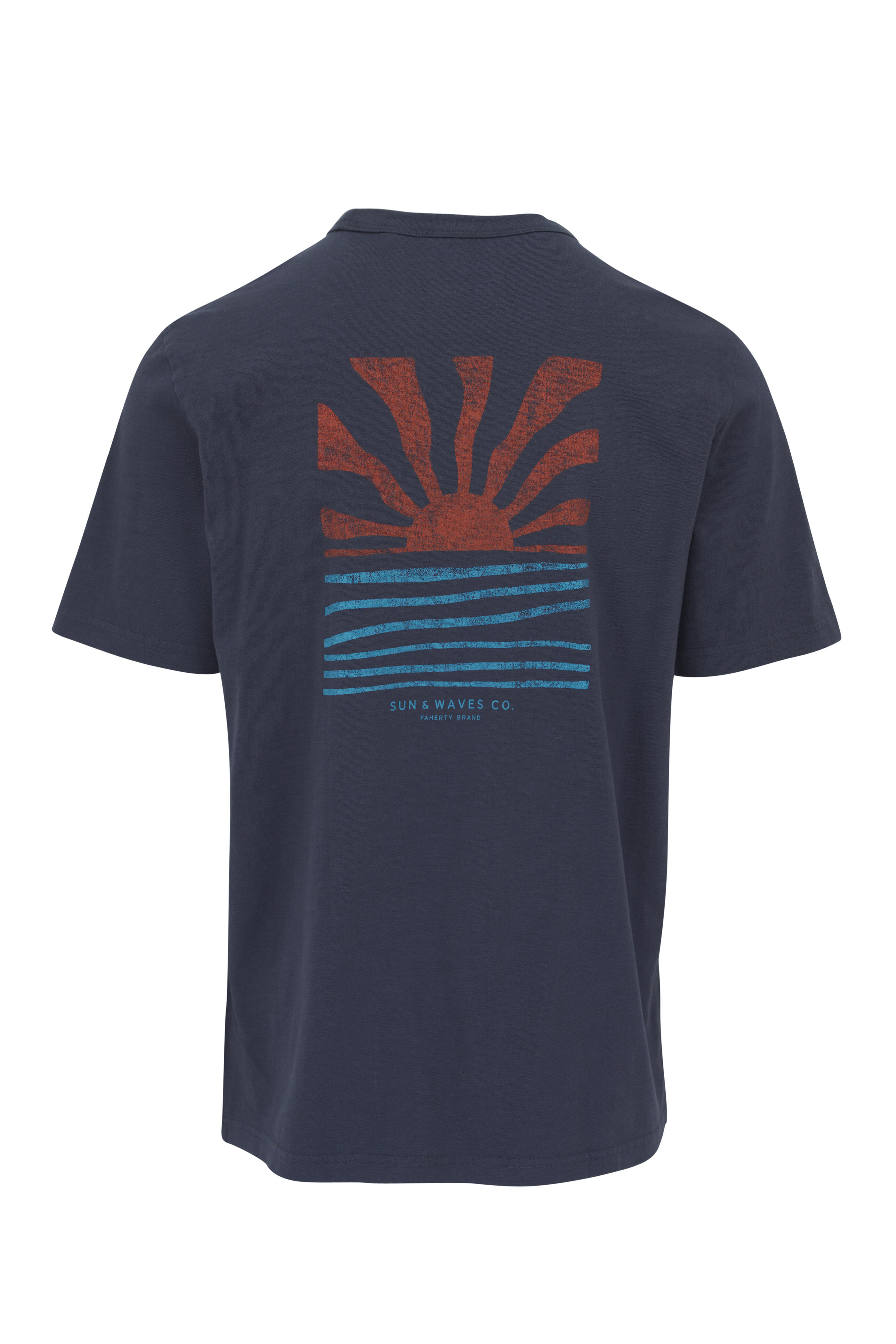 Faherty Brand - Navy Sunwashed Graphic T-Shirt | Mitchell Stores