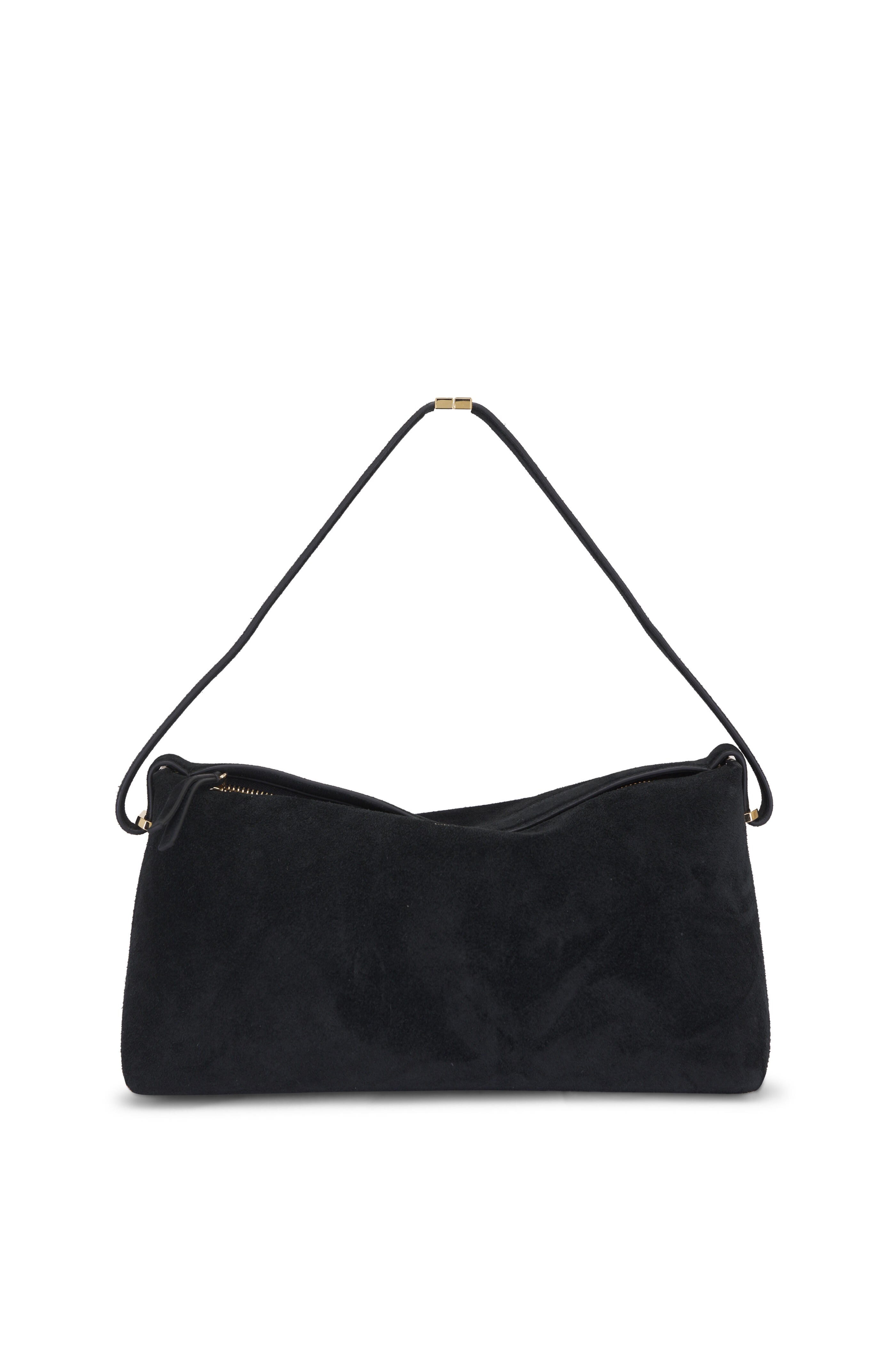 Totême - Black Belted Suede Clutch