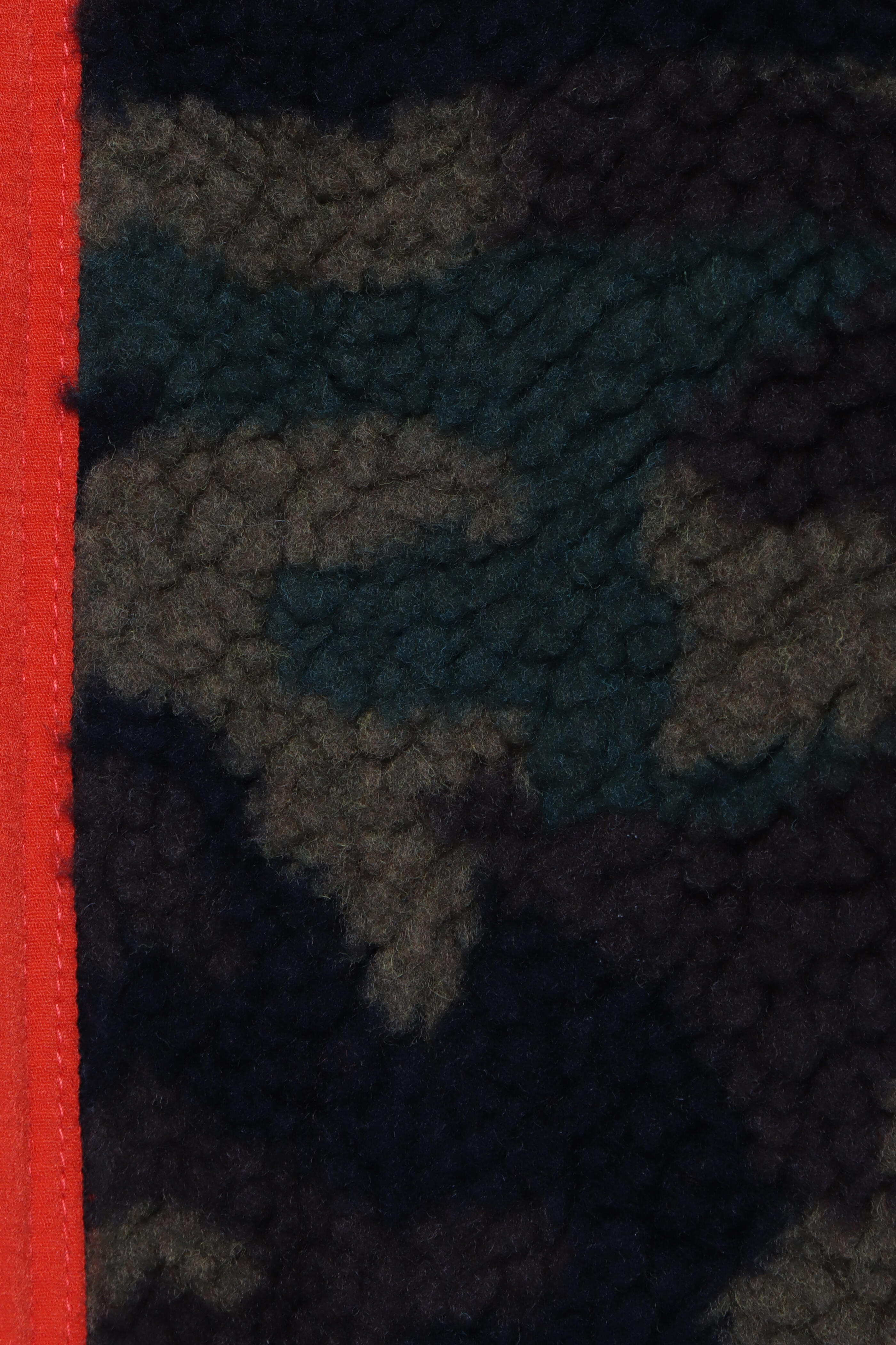 The Great - Reversible Camo & Hot Red Plush Bomber