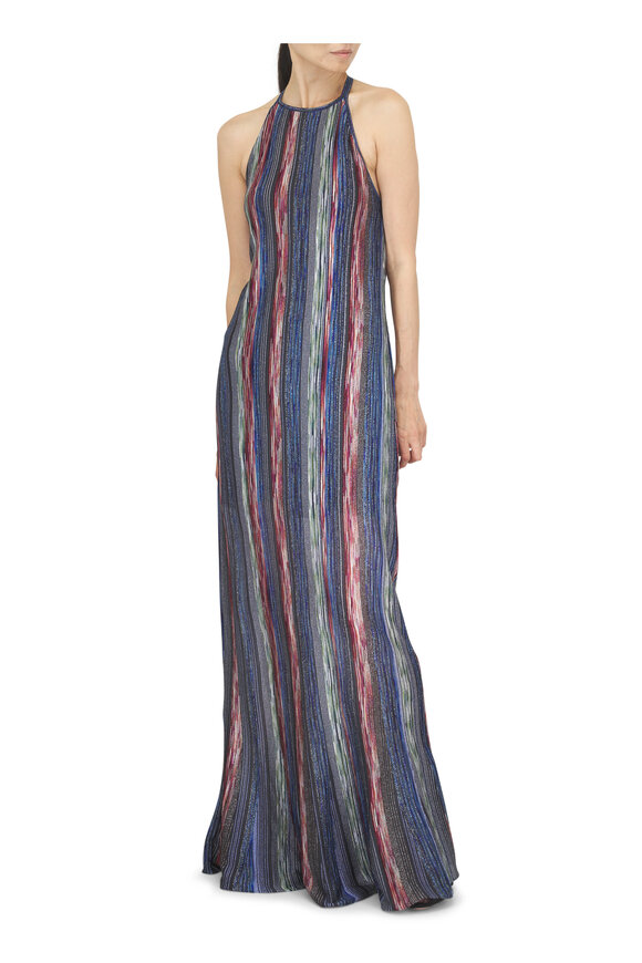 Missoni Multicolor Stripe Halter Dress - view 4