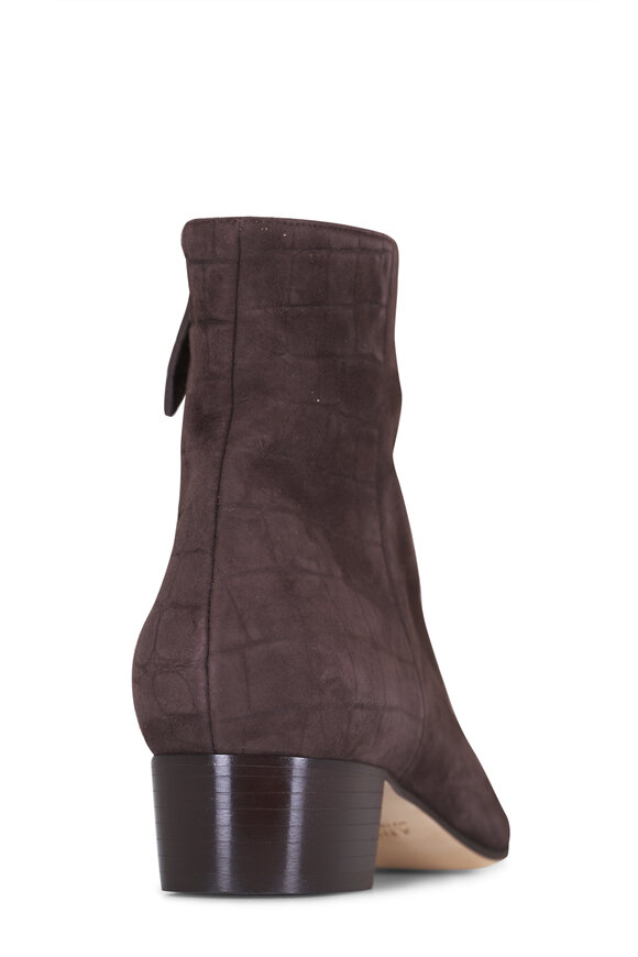 Arteana Brera Dark Brown Embossed Suede Bootie, 30mm - view 5