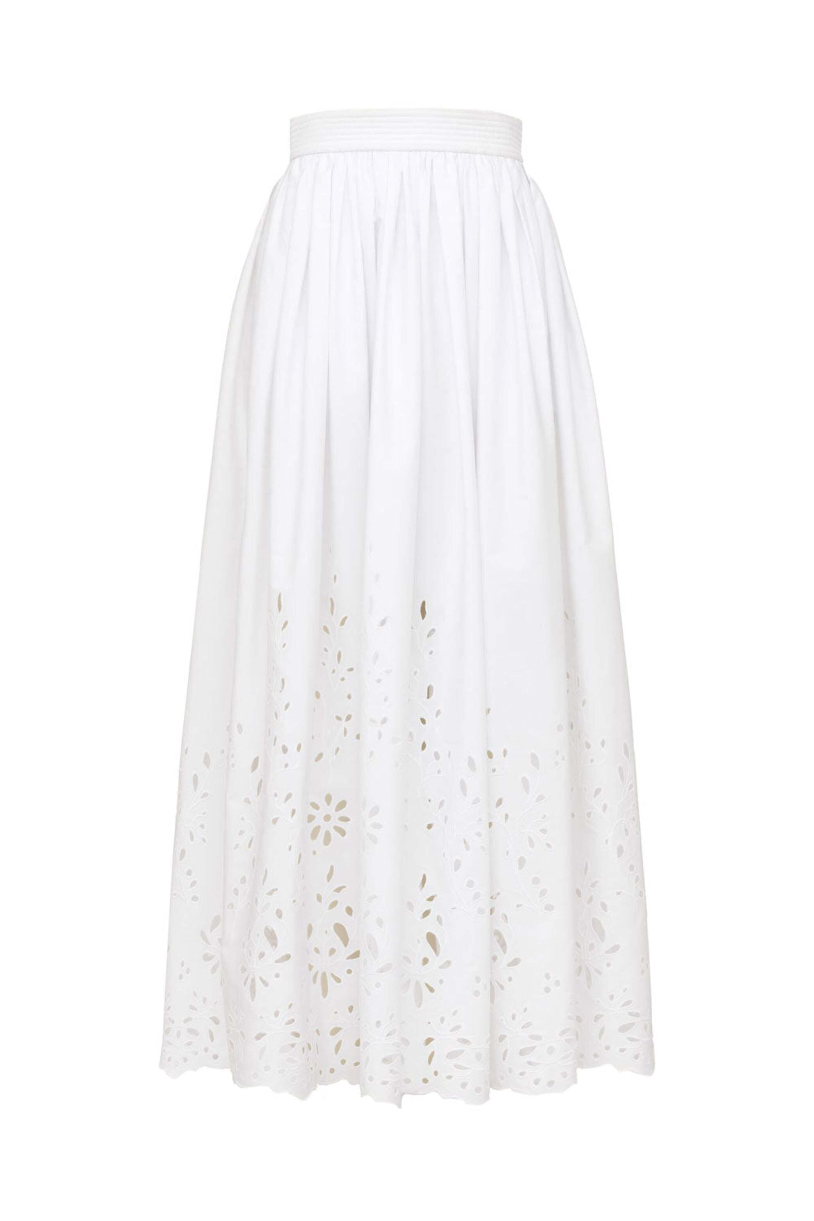 Chloé - White Eyelet Maxi Skirt