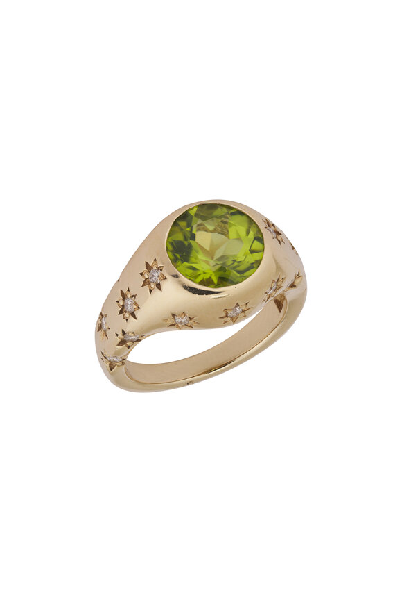 Marlo Laz 14k Yellow Gold Peridot Disco Ring - view 1