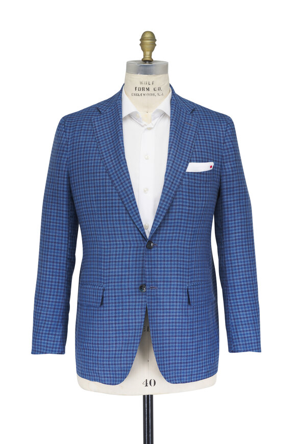 Kiton Navy Wool, Silk & Linen Sportcoat - view 5