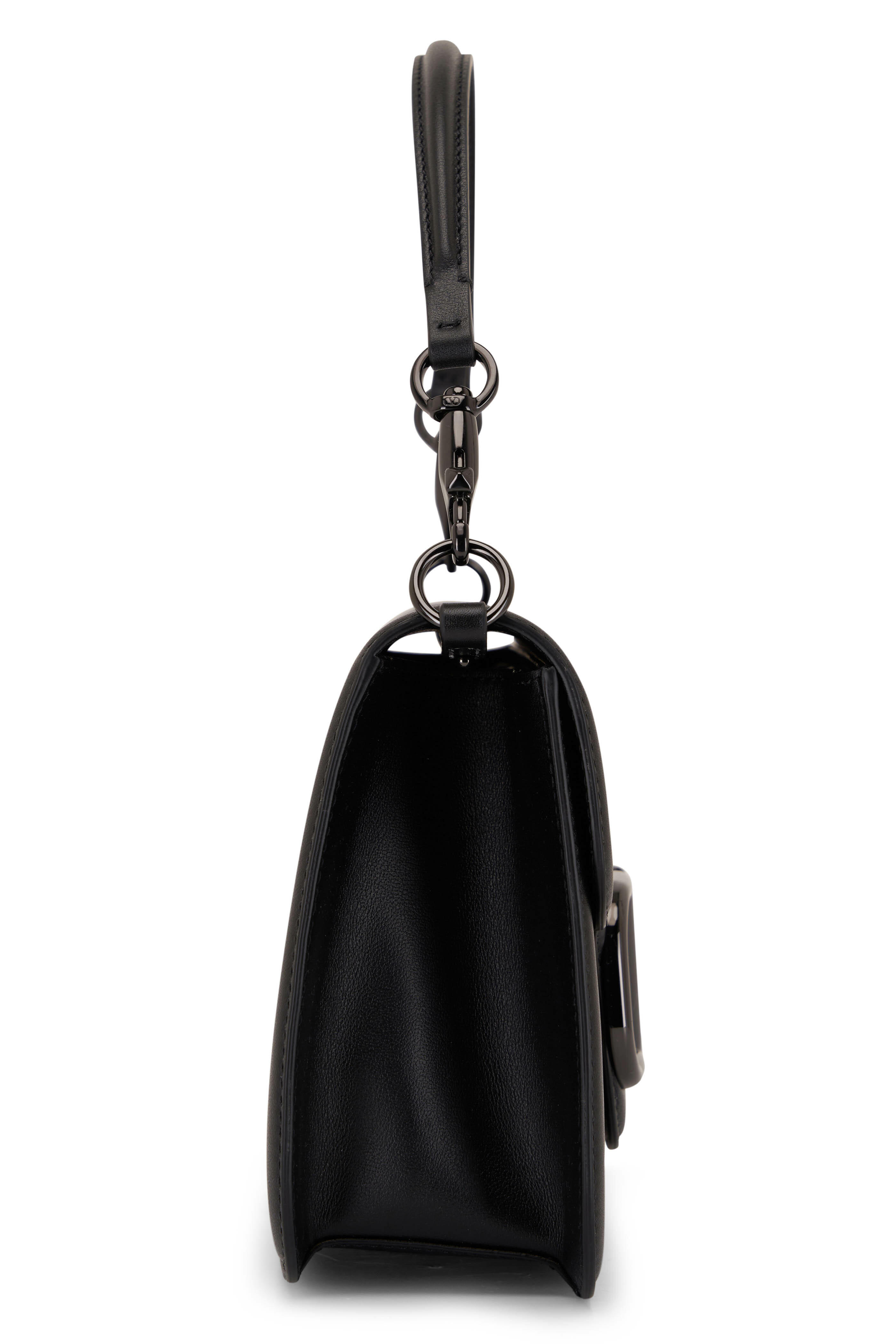 ショルダーバッグ・ポシェット Valentino Garavani Black Leather Vlogo Shoulder Bag Valentino Garavani VLogo Leather Shoulder Bag | Black