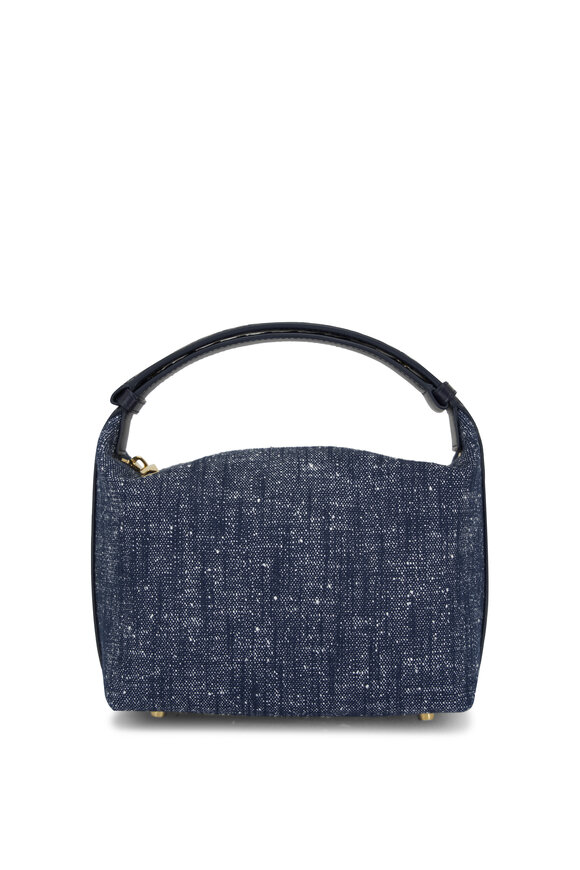 Bottega Veneta - Wallace Navy, White, Space Denim Shoulder Bag