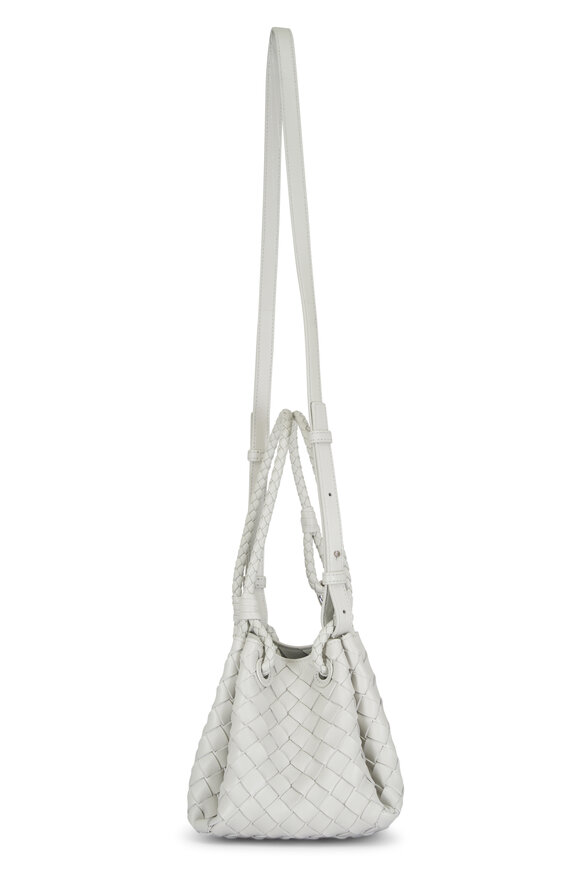 Bottega Veneta Small Parachute Silica Gray Leather Shoulder Bag - view 6