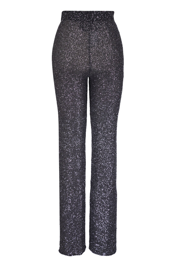 Valentino Black & Silver Paillette Pant - view 3