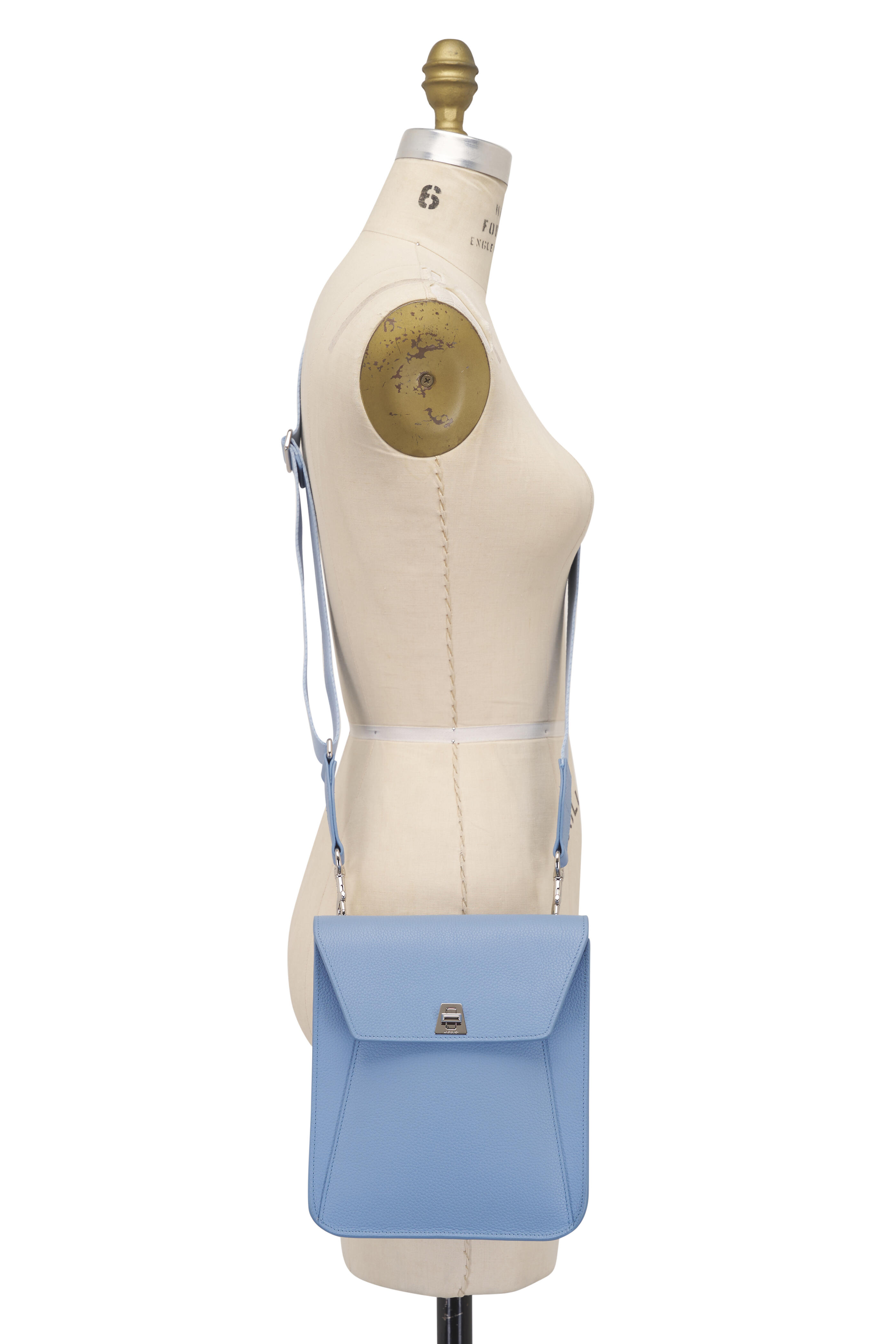 Akris - Anouk Light Blue Leather Crossbody Bag